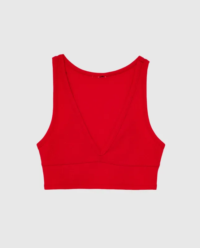 Waffle Crop Tank sold by La SENZA