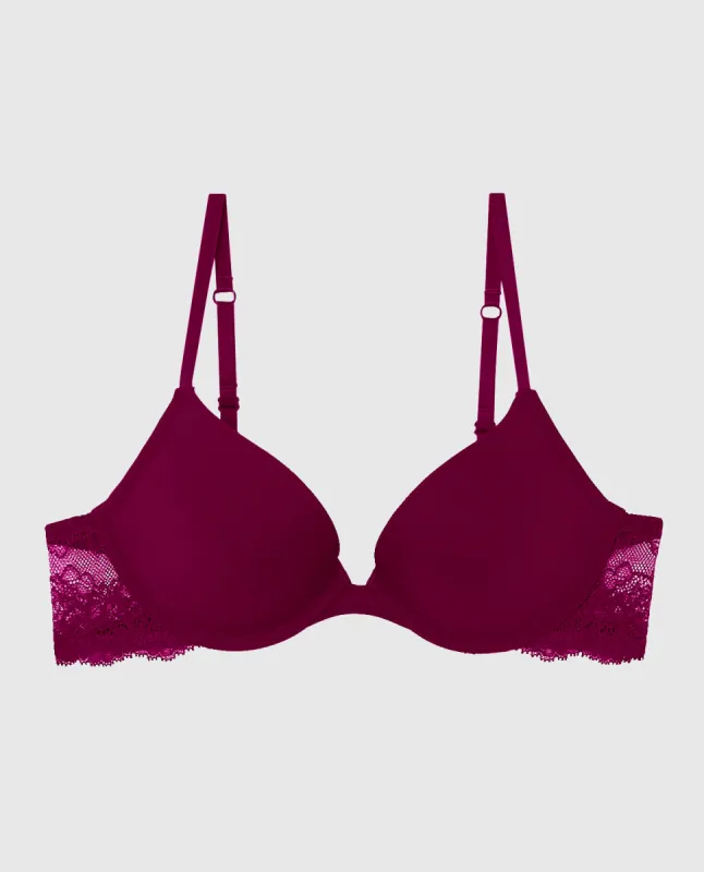 Smooth Push Up Plunge Bra with Lace Wing sold by La SENZA
