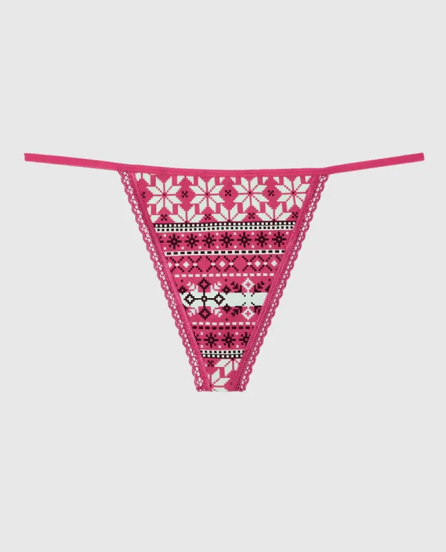 Remix Cotton G-String Panty sold by La SENZA
