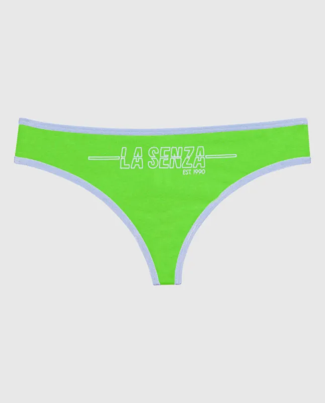 Remix Cotton Thong Panty sold by La SENZA