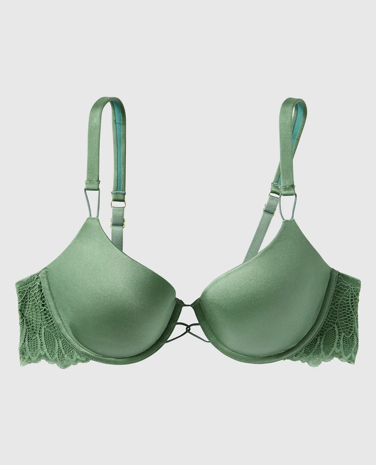 Smooth Lightly Lined Full Coverage Bra with Lace Wing sold by La SENZA