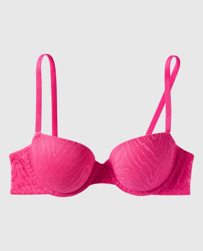 Lightly Lined Demi Bra Wih Allover Mesh sold by La SENZA