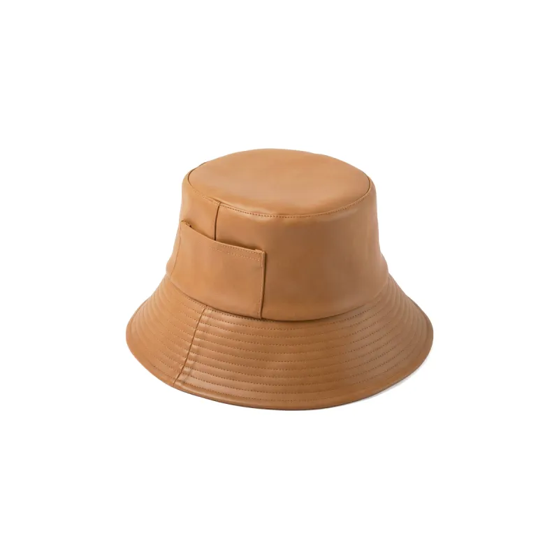 Wave Bucket - Tan Vegan Leather sold by Lack Of Color