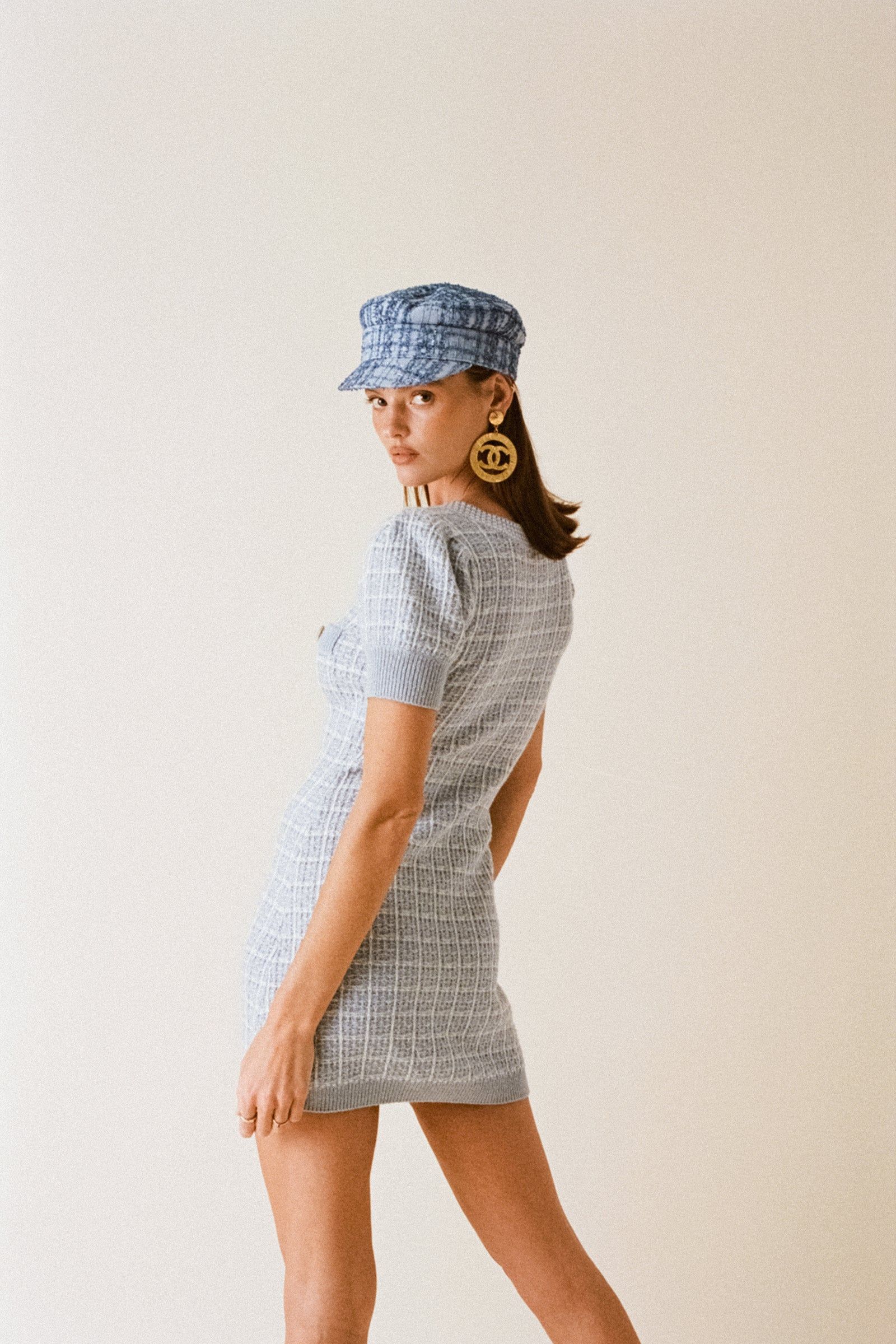 Riviera Cap - Azure Tweed sold by Lack Of Color product image thumbnail 4