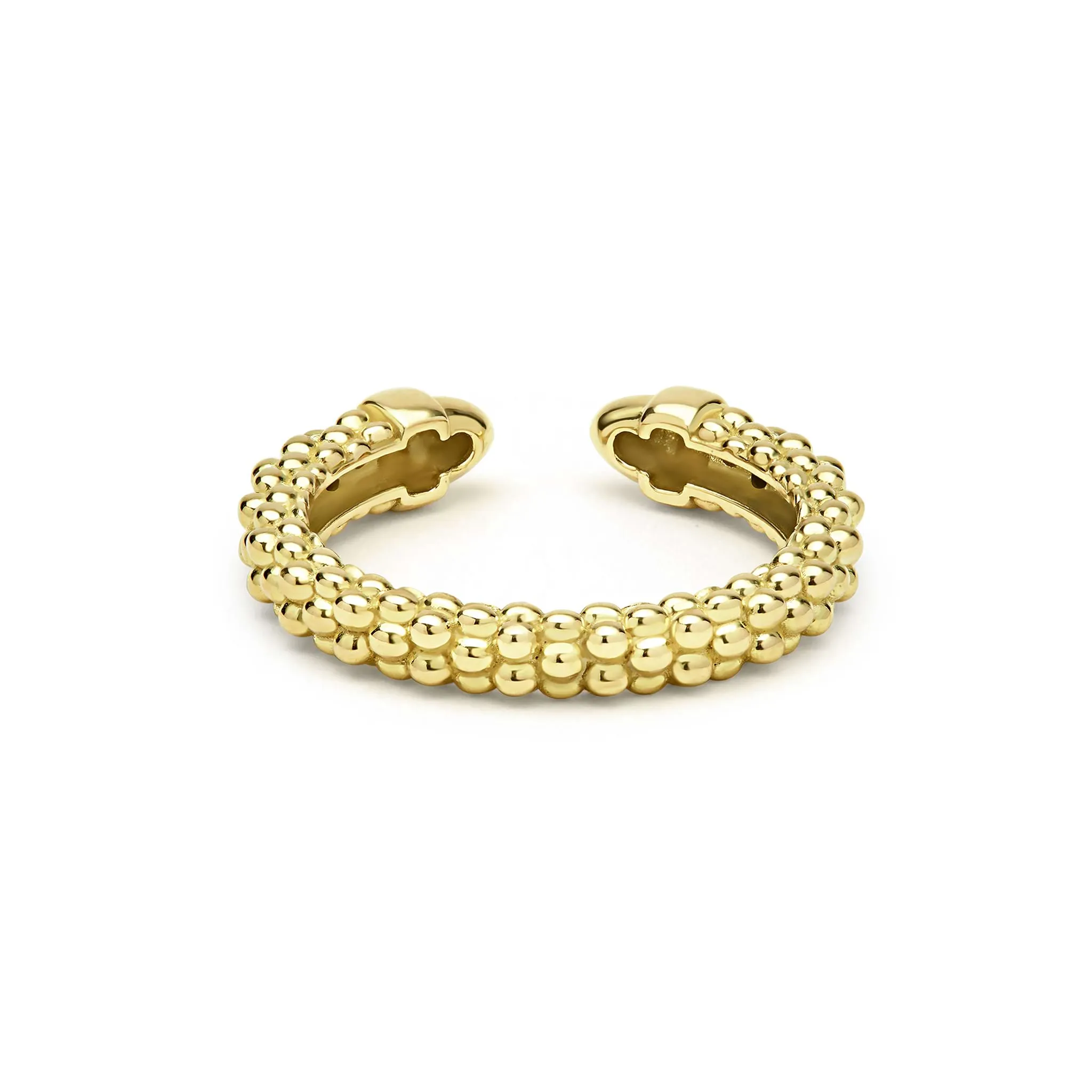 Signature Caviar 18K Gold Caviar Beaded Mini Versa Stacking Ring sold by LAGOS product image thumbnail 5