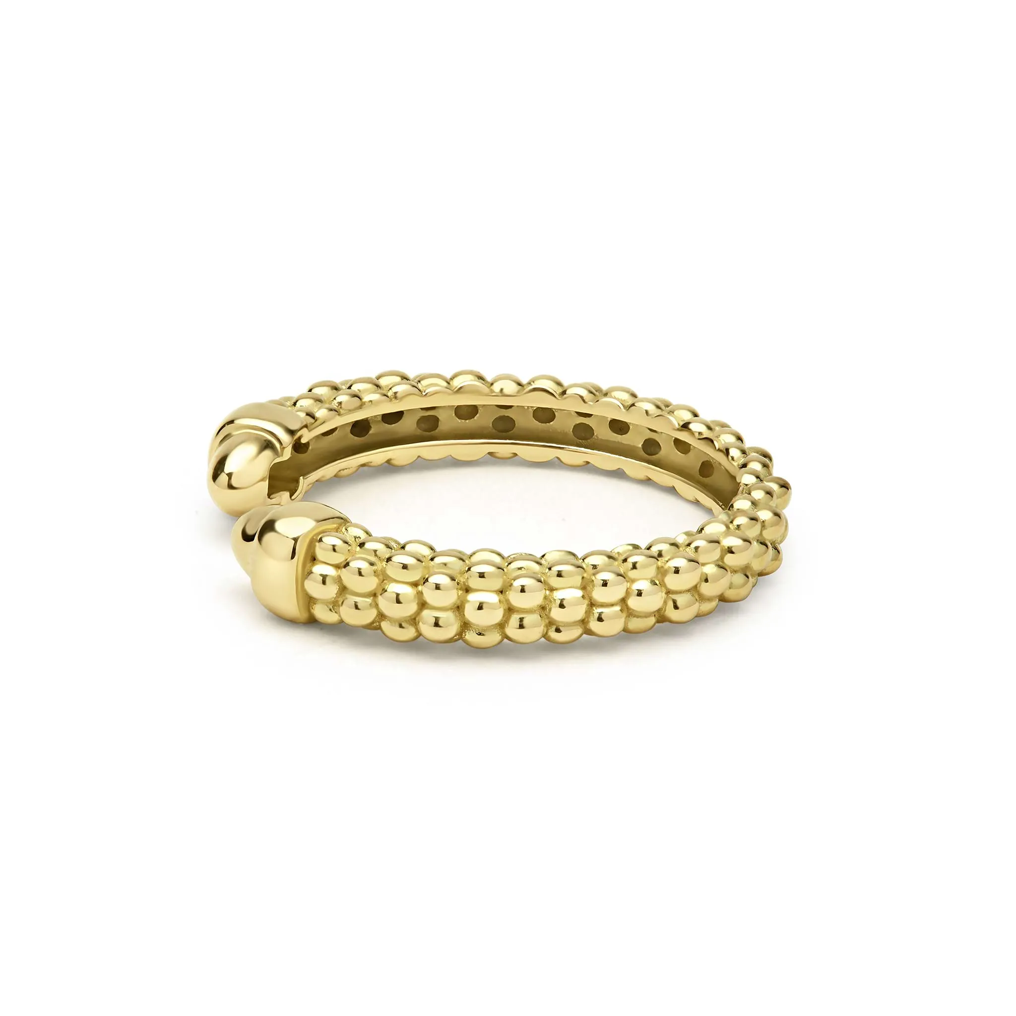 Signature Caviar 18K Gold Caviar Beaded Mini Versa Stacking Ring sold by LAGOS product image thumbnail 4