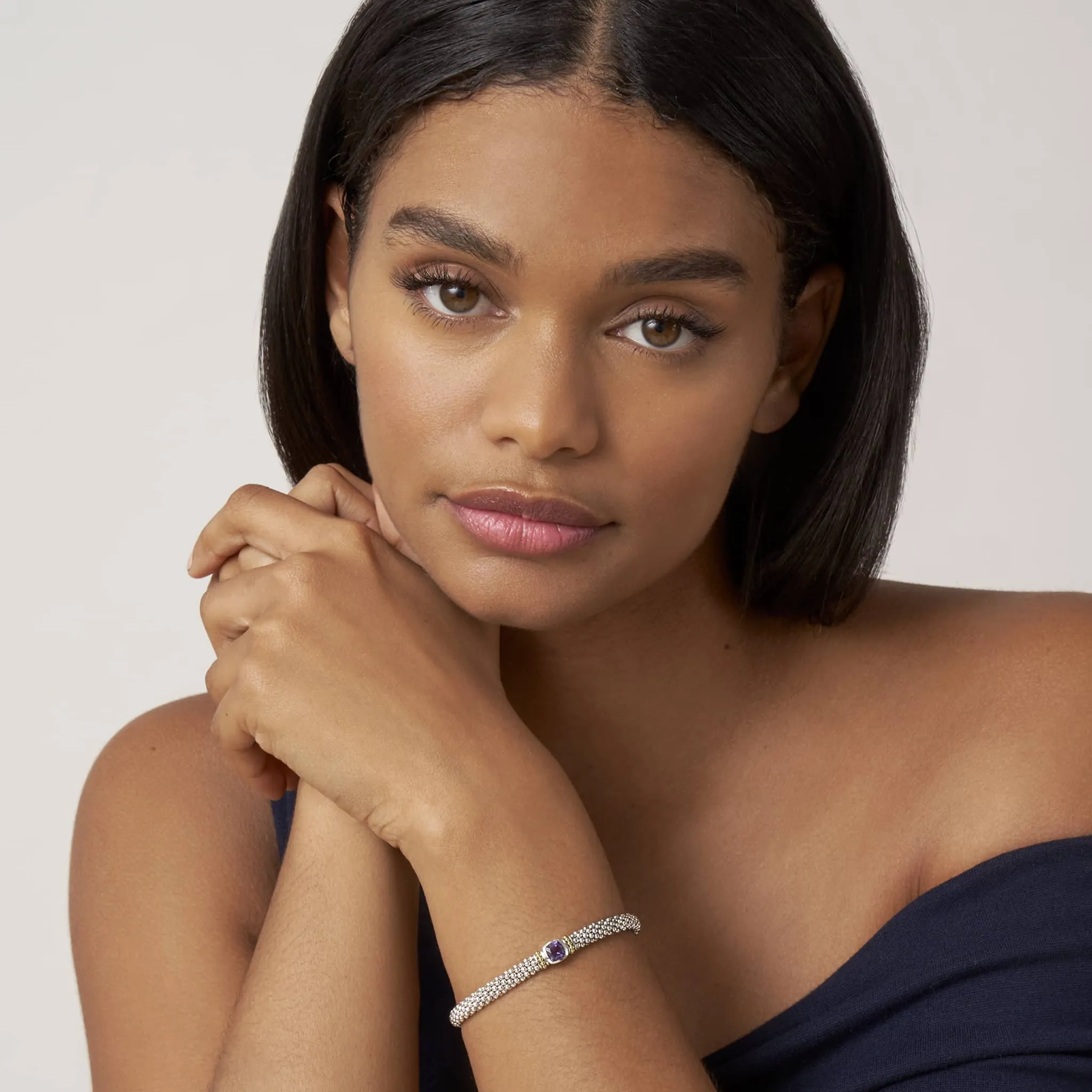 Rittenhouse Rhodolite Garnet Caviar Bracelet | 6mm sold by LAGOS product image thumbnail 2