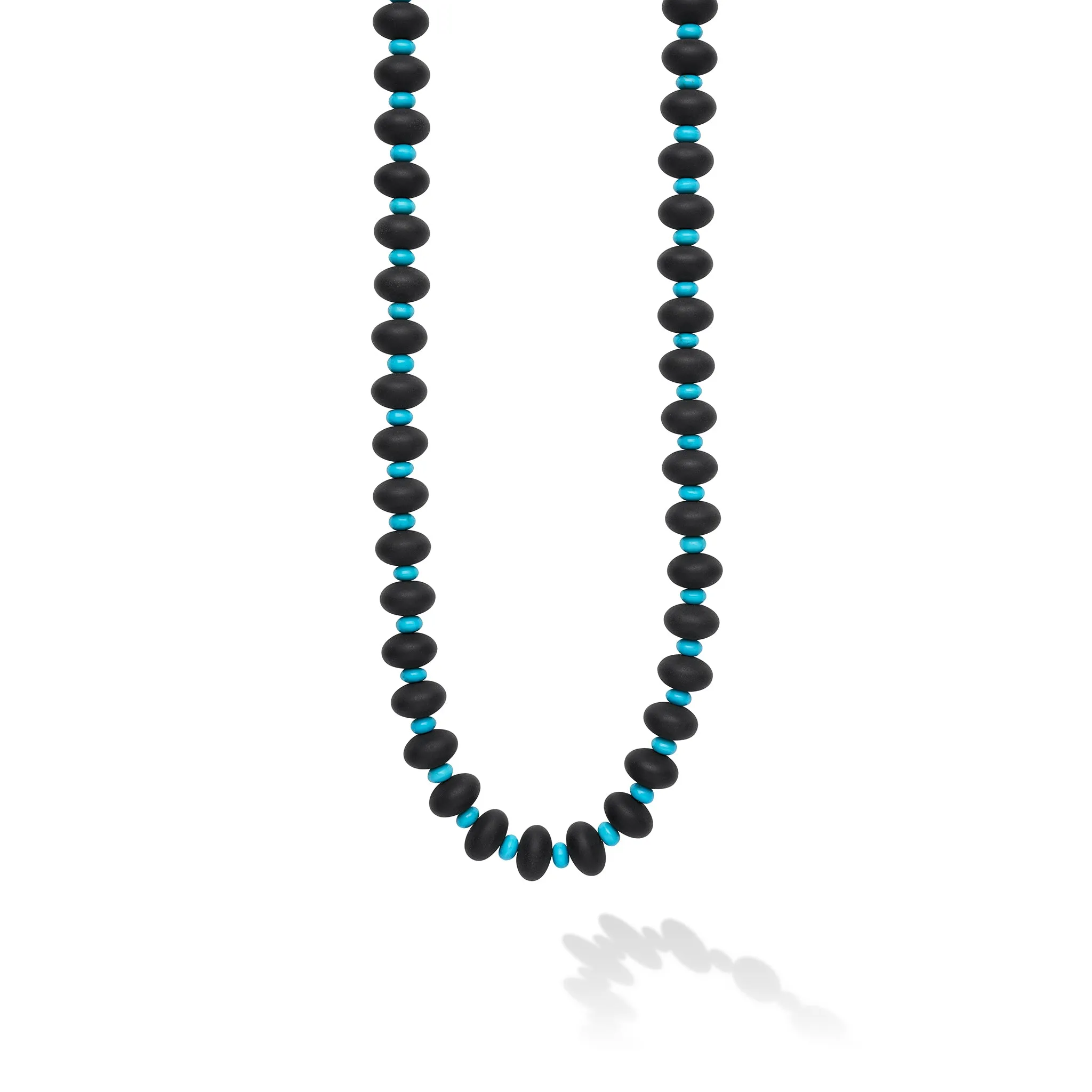 Caviar Gold 18K Gold Onyx and Turquoise Beaded Necklace sold by LAGOS