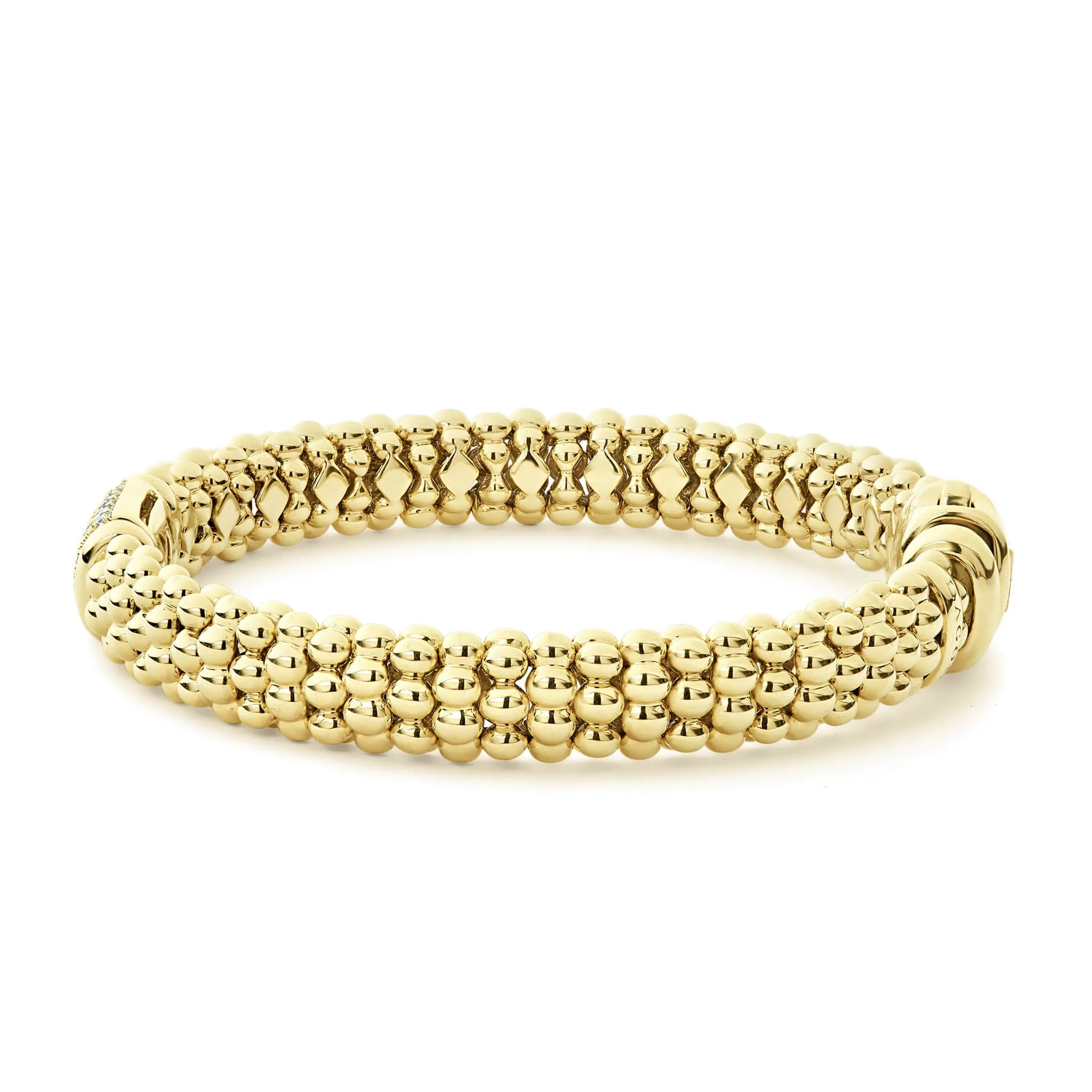 Caviar Gold 18K Gold Diamond Bracelet | 9mm sold by LAGOS product image thumbnail 4