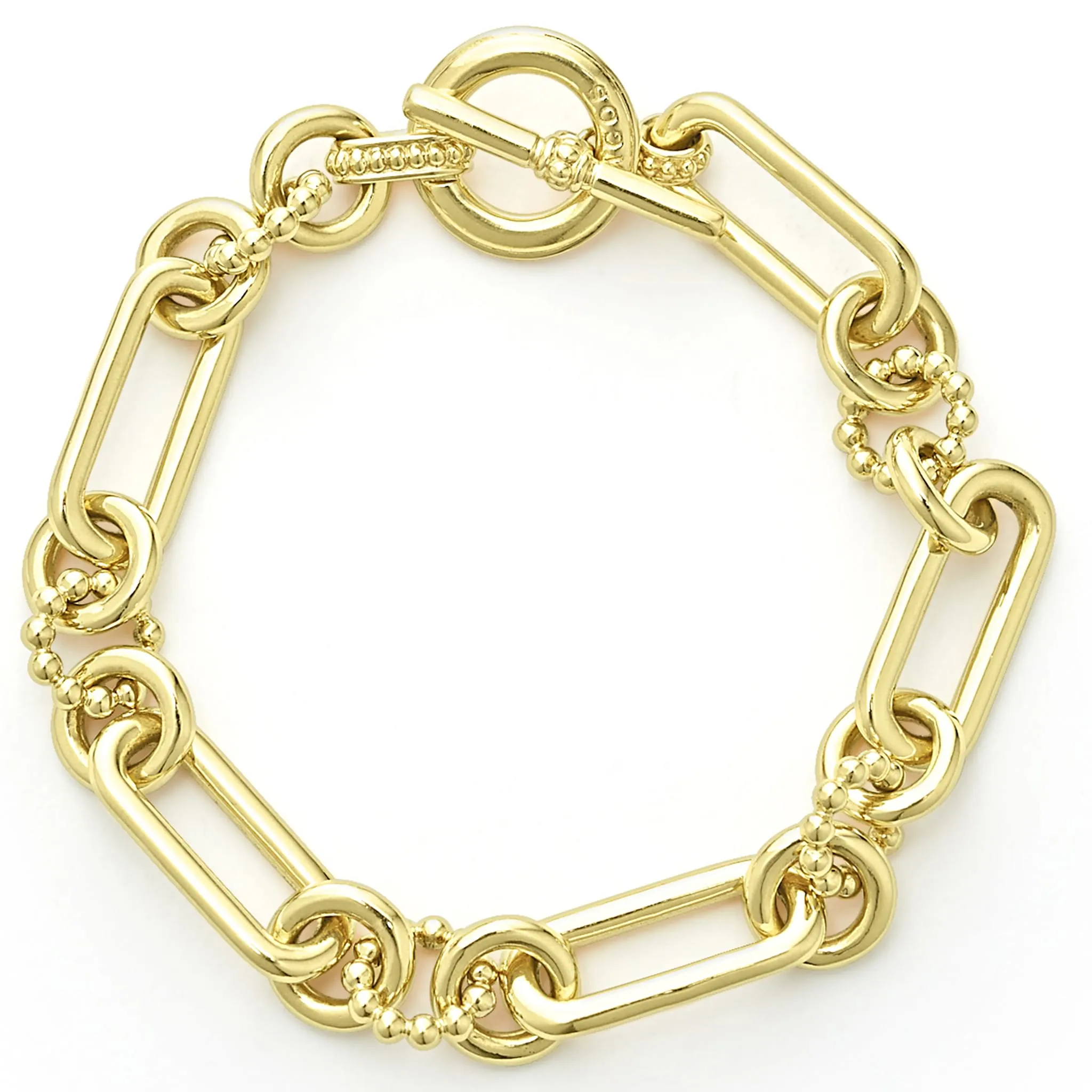 Signature Caviar 18K Gold Link Bracelet sold by LAGOS
