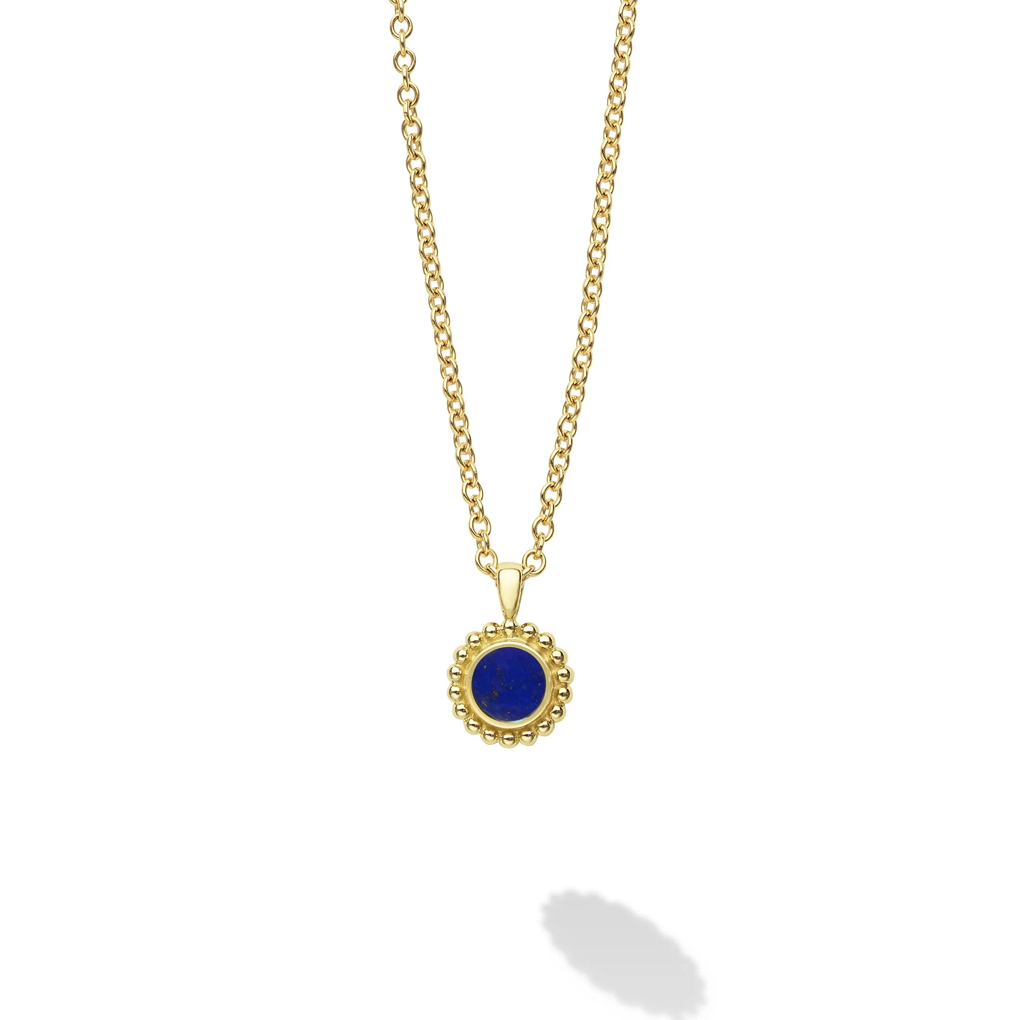 Covet 18K Gold Lapis Pendant Necklace sold by LAGOS