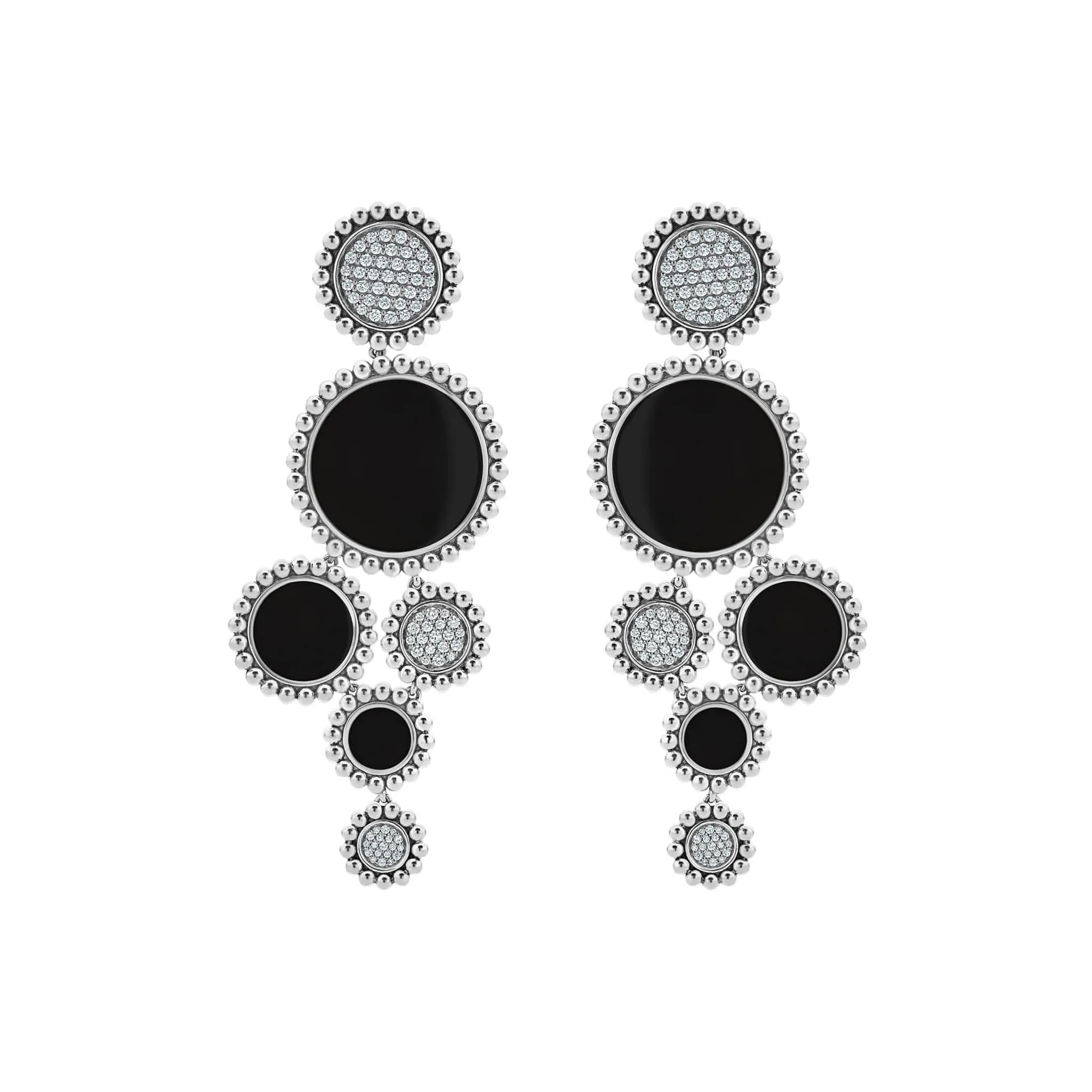 Maya Onyx and Diamond Statement Earrings sold by LAGOS product image thumbnail 3