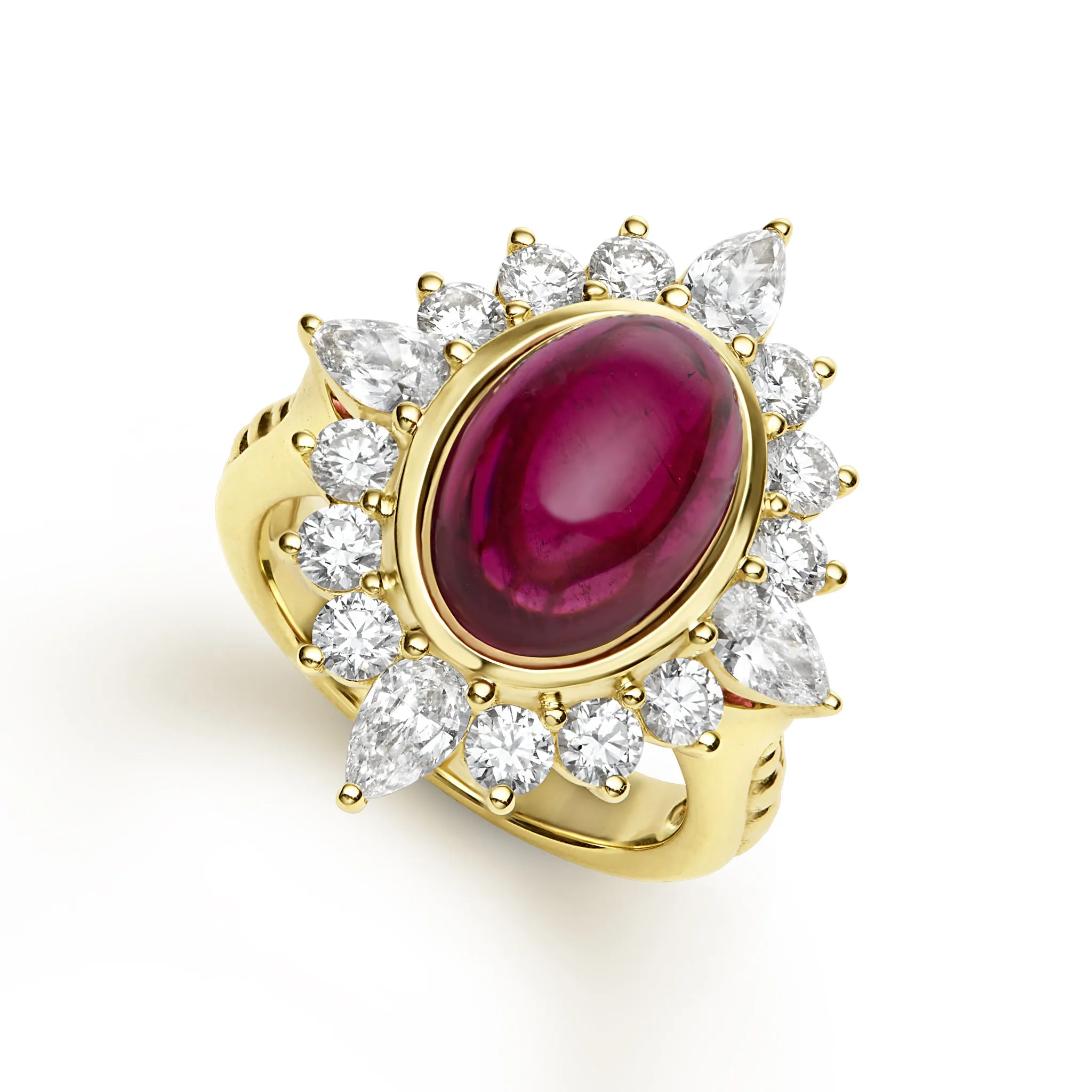 Studio 18K Gold Pink Rubellite Diamond Ring sold by LAGOS
