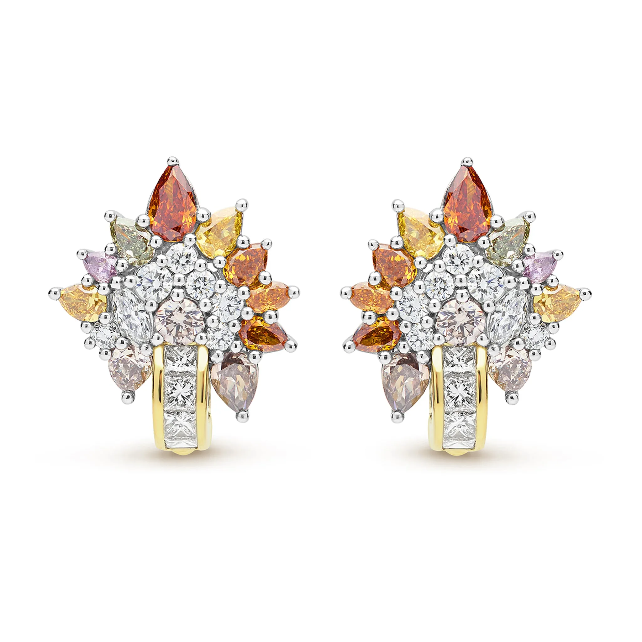 SML 18K Gold Colorful Diamond Earrings sold by LAGOS product image thumbnail 2