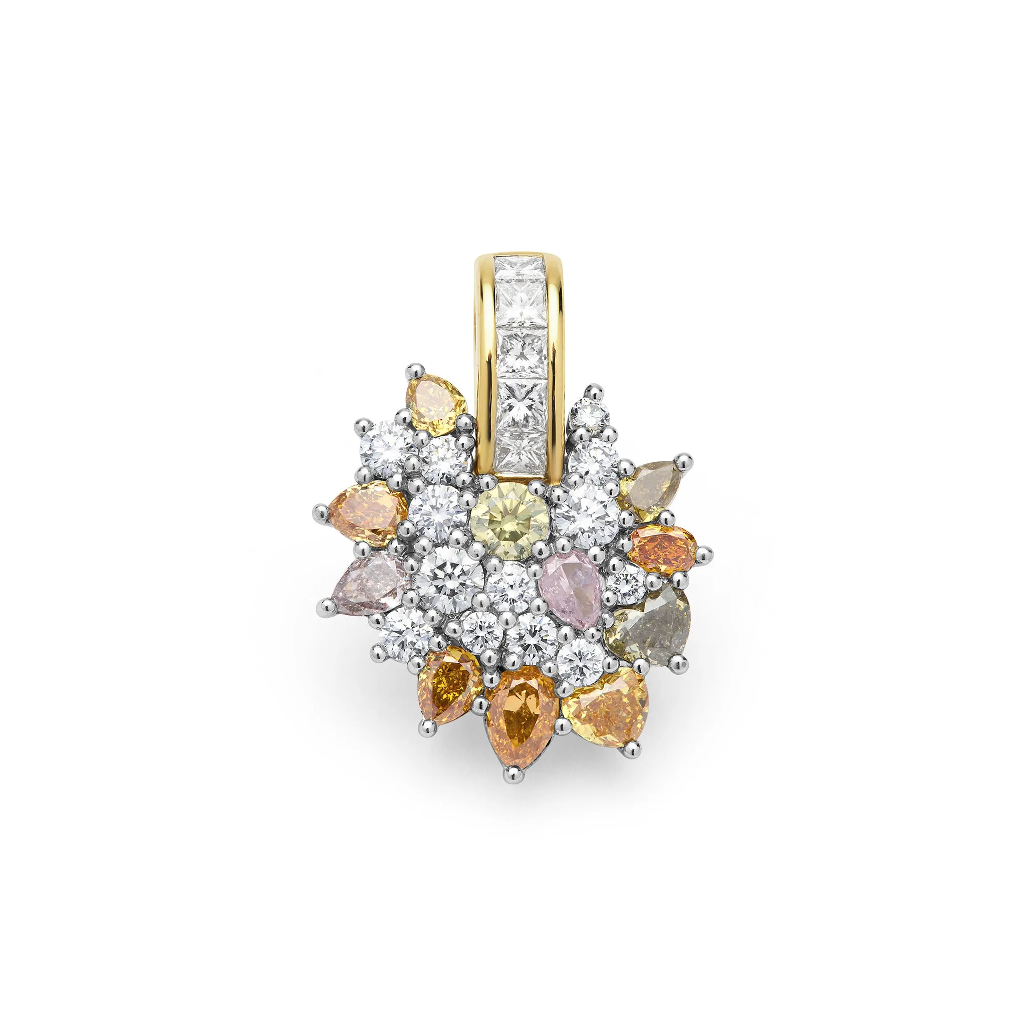 SML 18K Gold Colorful Diamond Pendant sold by LAGOS product image thumbnail 2