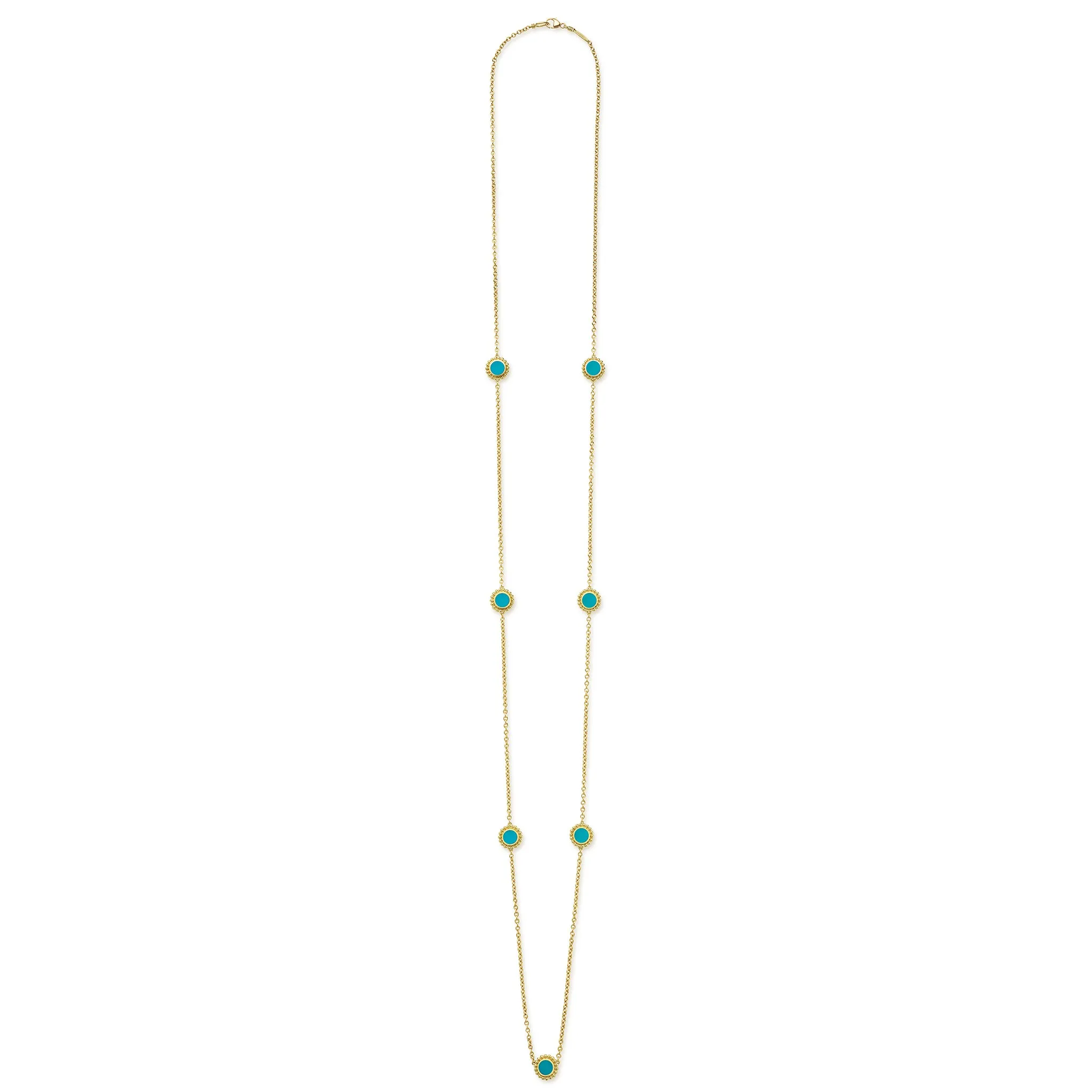 Covet 18K Gold 6-Station Turquoise Necklace sold by LAGOS product image thumbnail 2