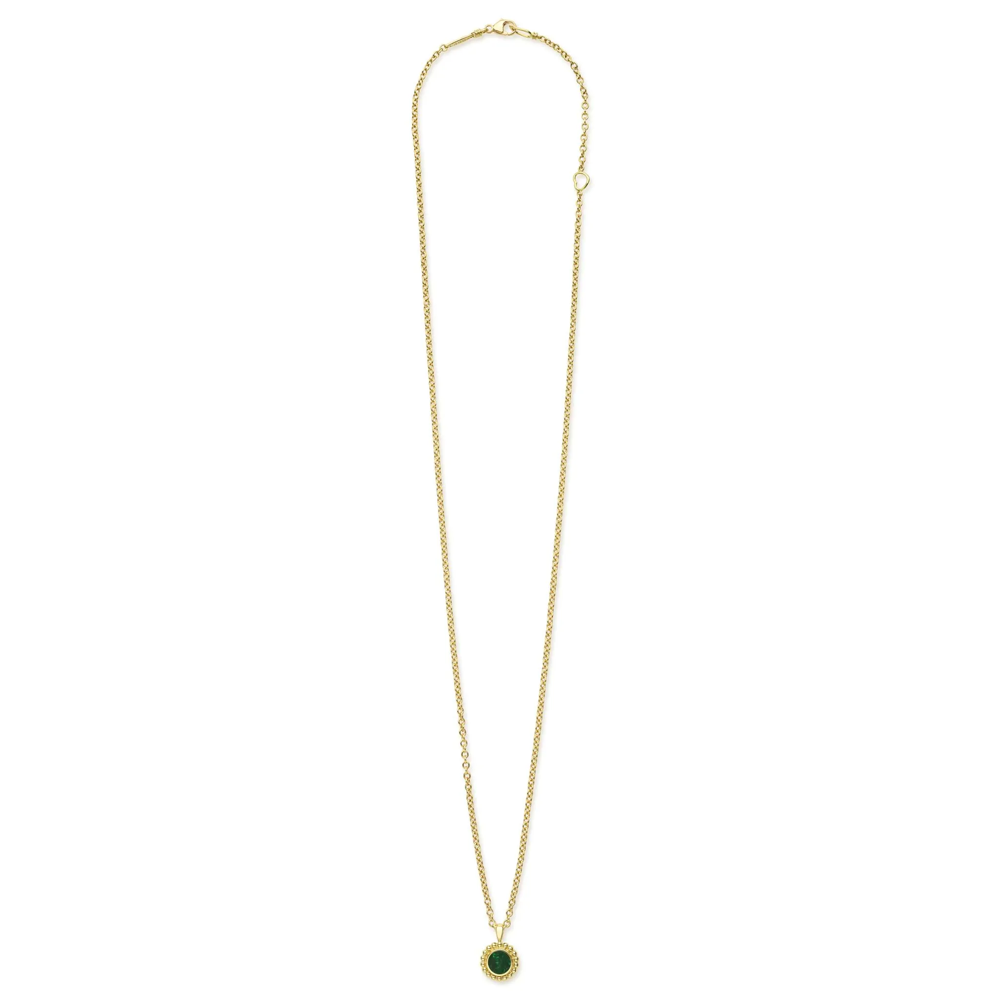 Covet 18K Gold Round Jade Pendant Necklace sold by LAGOS product image thumbnail 2