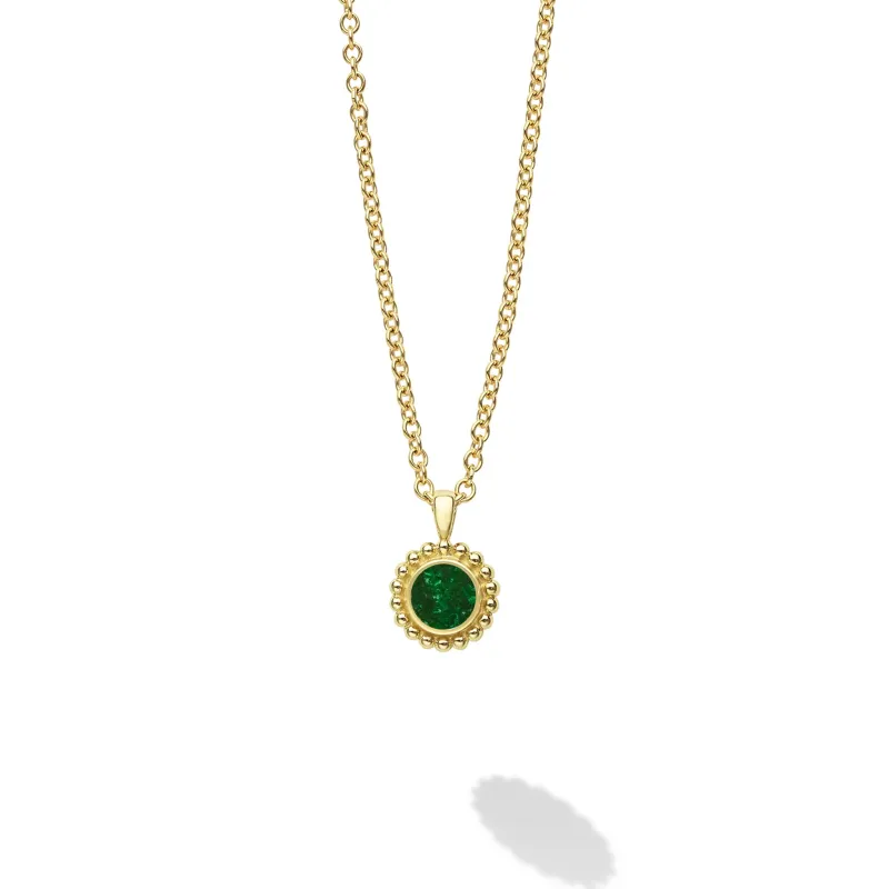 Covet 18K Gold Round Jade Pendant Necklace sold by LAGOS