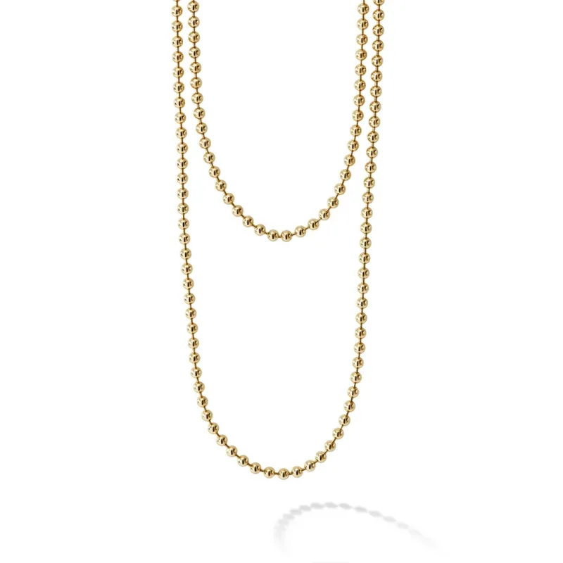 Caviar Gold 18K Gold Beaded Chain Necklace sold by LAGOS
