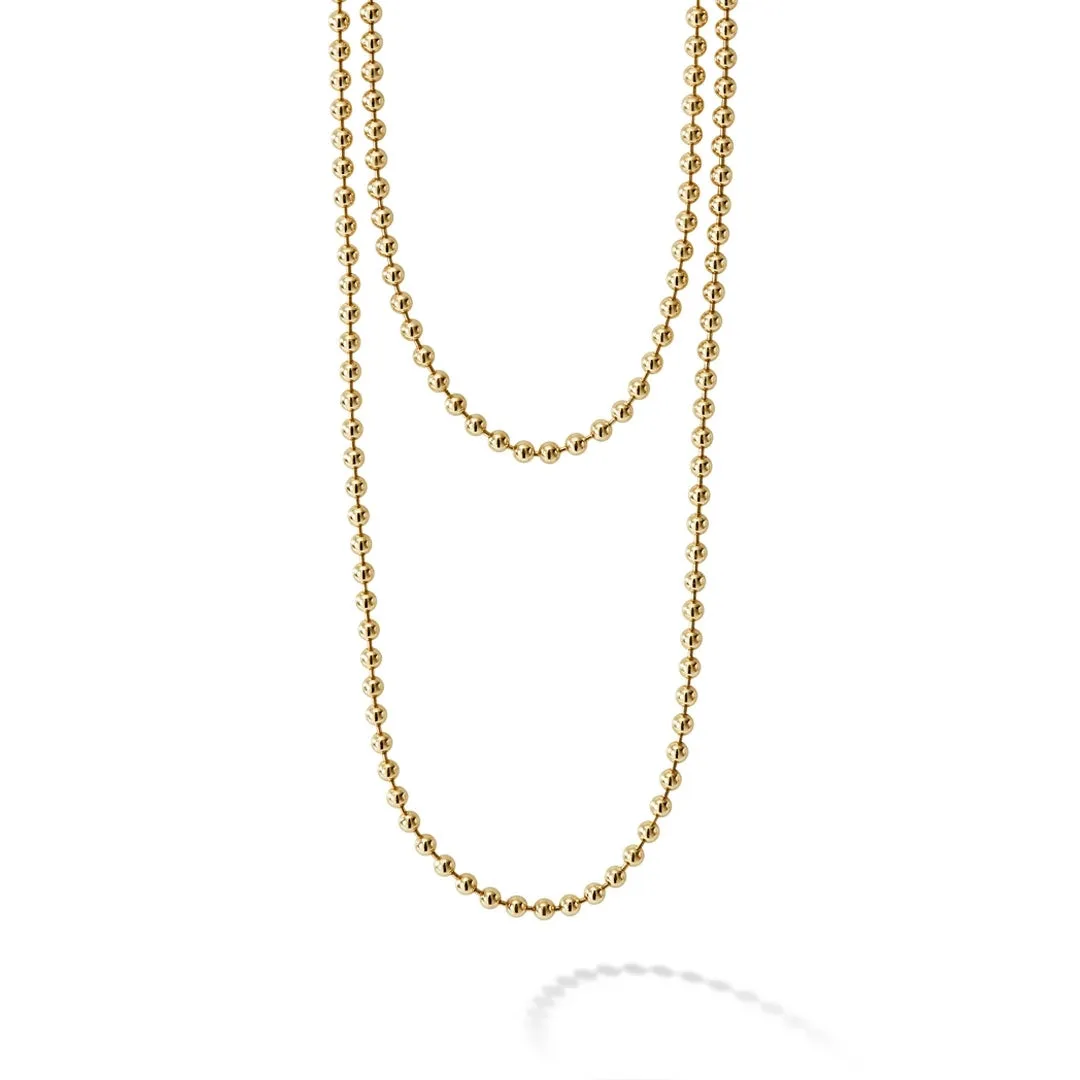 Caviar Gold 18K Gold Beaded Chain Necklace sold by LAGOS