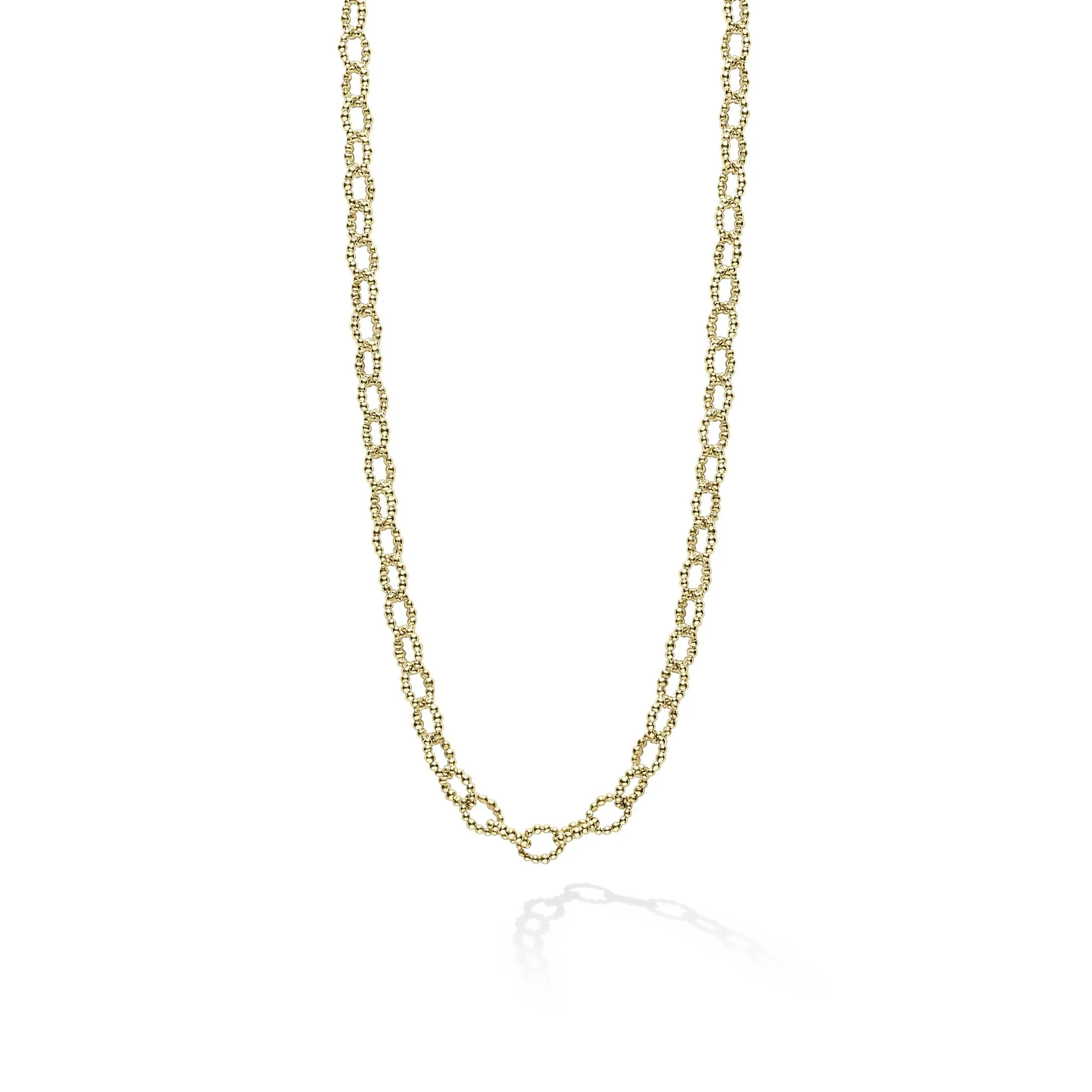 Signature Caviar 18K Gold Small Link Necklace sold by LAGOS