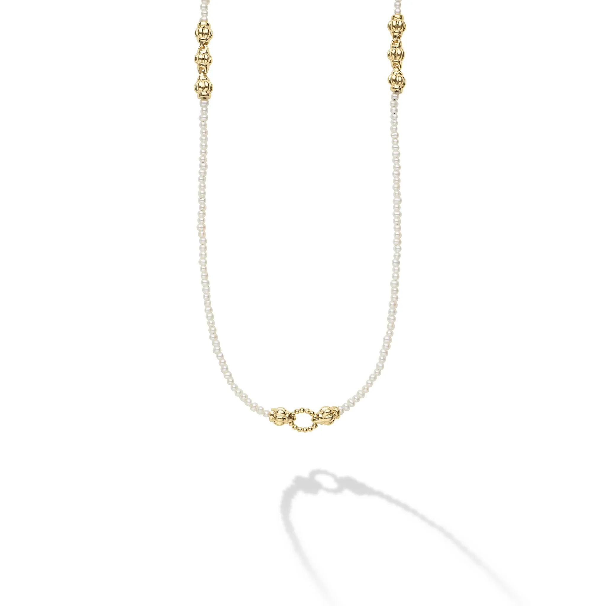 Luna 18K gold and Pearl Beaded Necklace sold by LAGOS