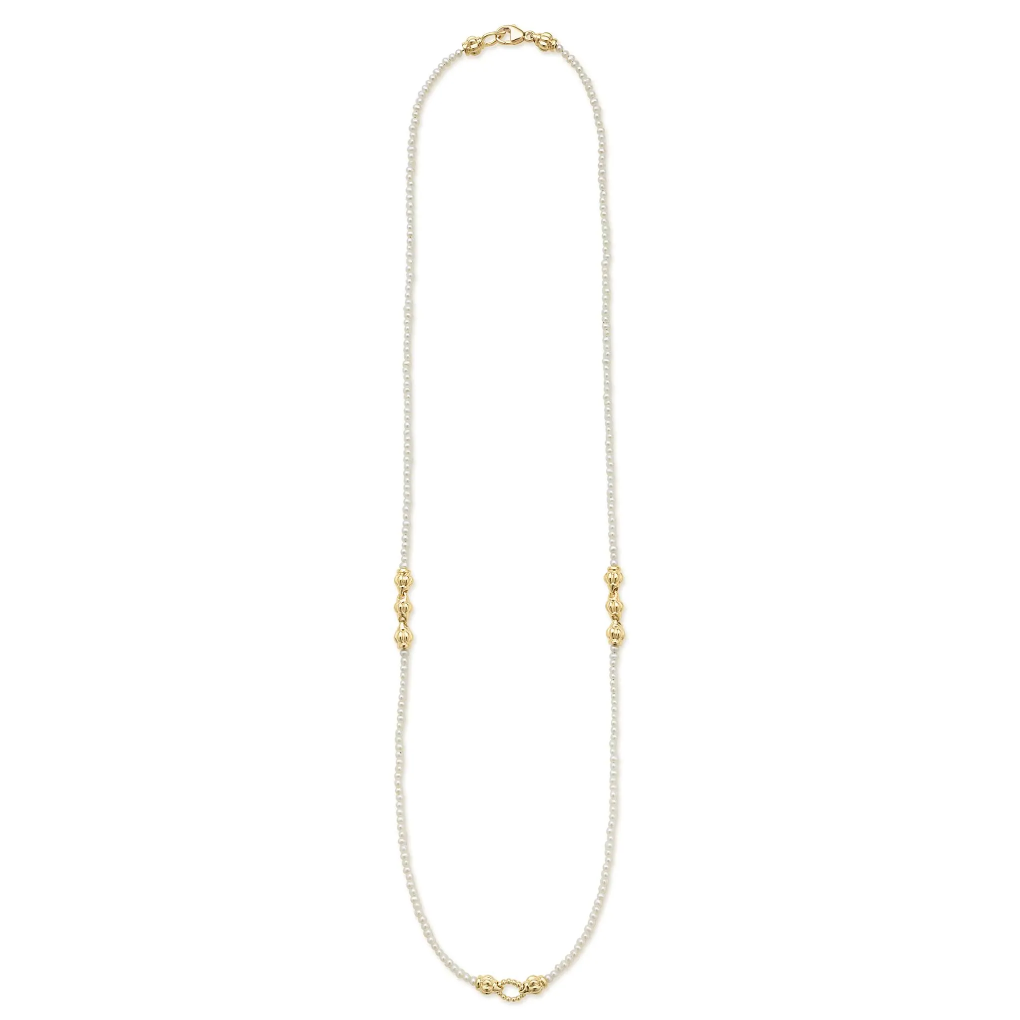 Luna 18K gold and Pearl Beaded Necklace sold by LAGOS product image thumbnail 2