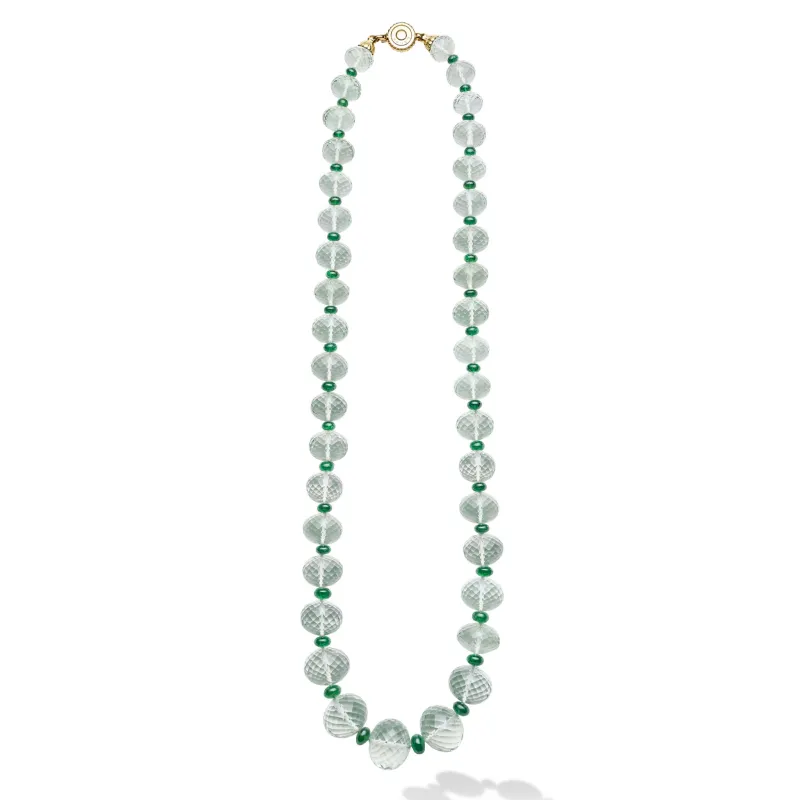 Caviar Gold 18K Gold Green Quartz Necklace sold by LAGOS