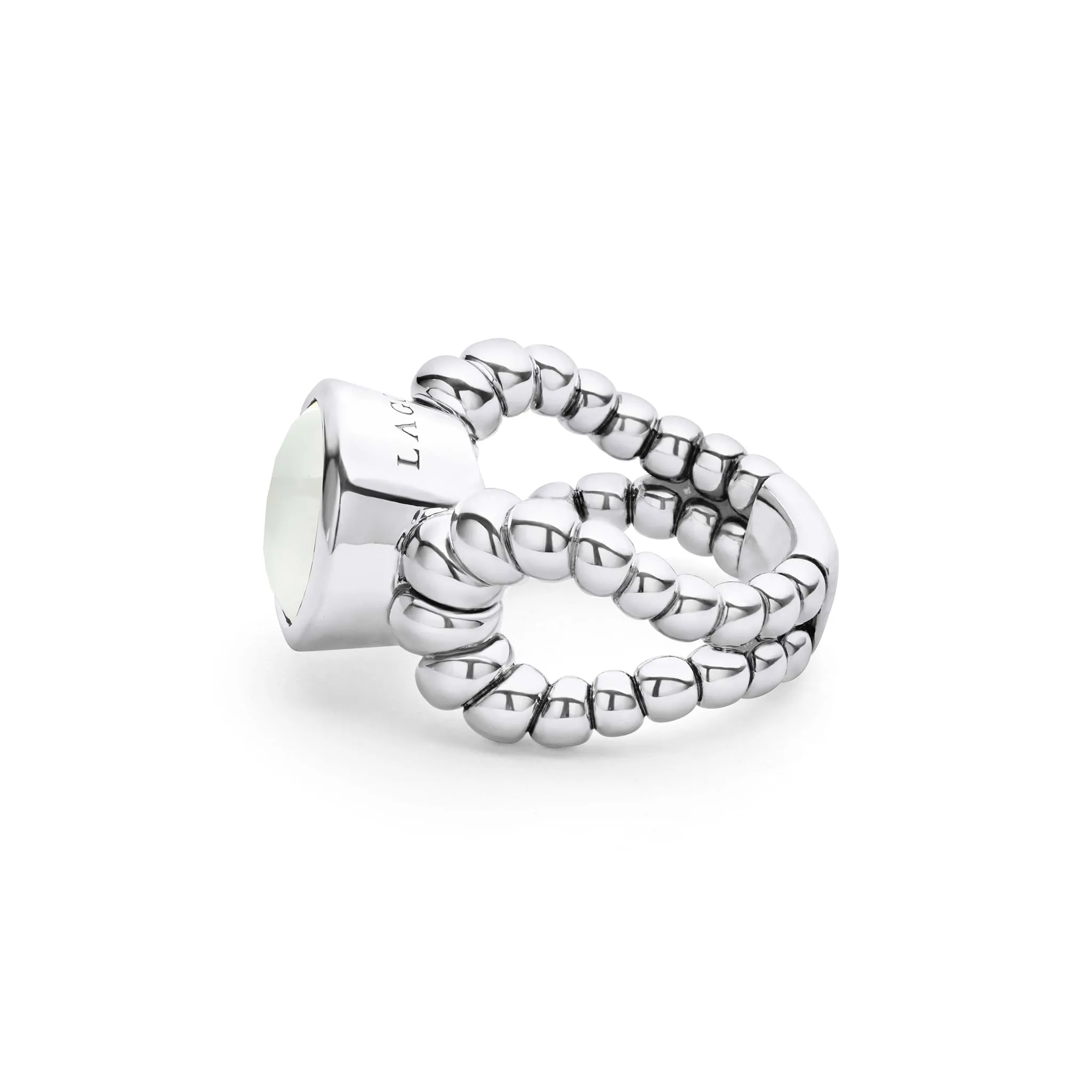 Caviar Color Sterling Silver Moonstone Ring sold by LAGOS product image thumbnail 3