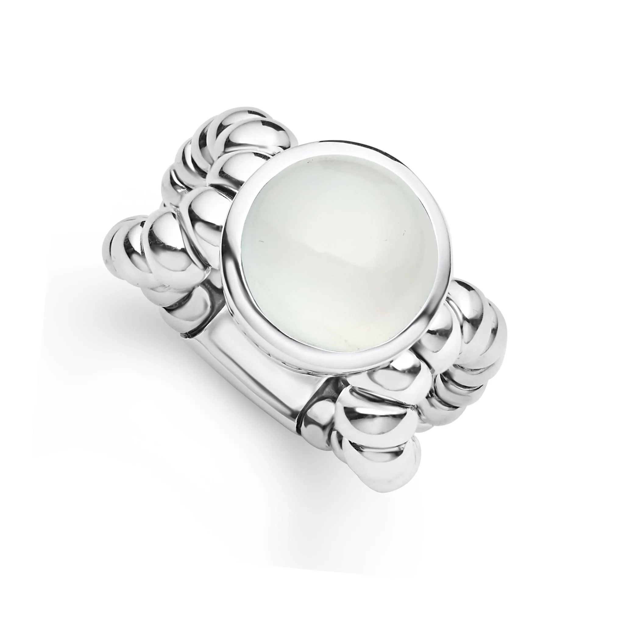 Caviar Color Sterling Silver Moonstone Ring sold by LAGOS