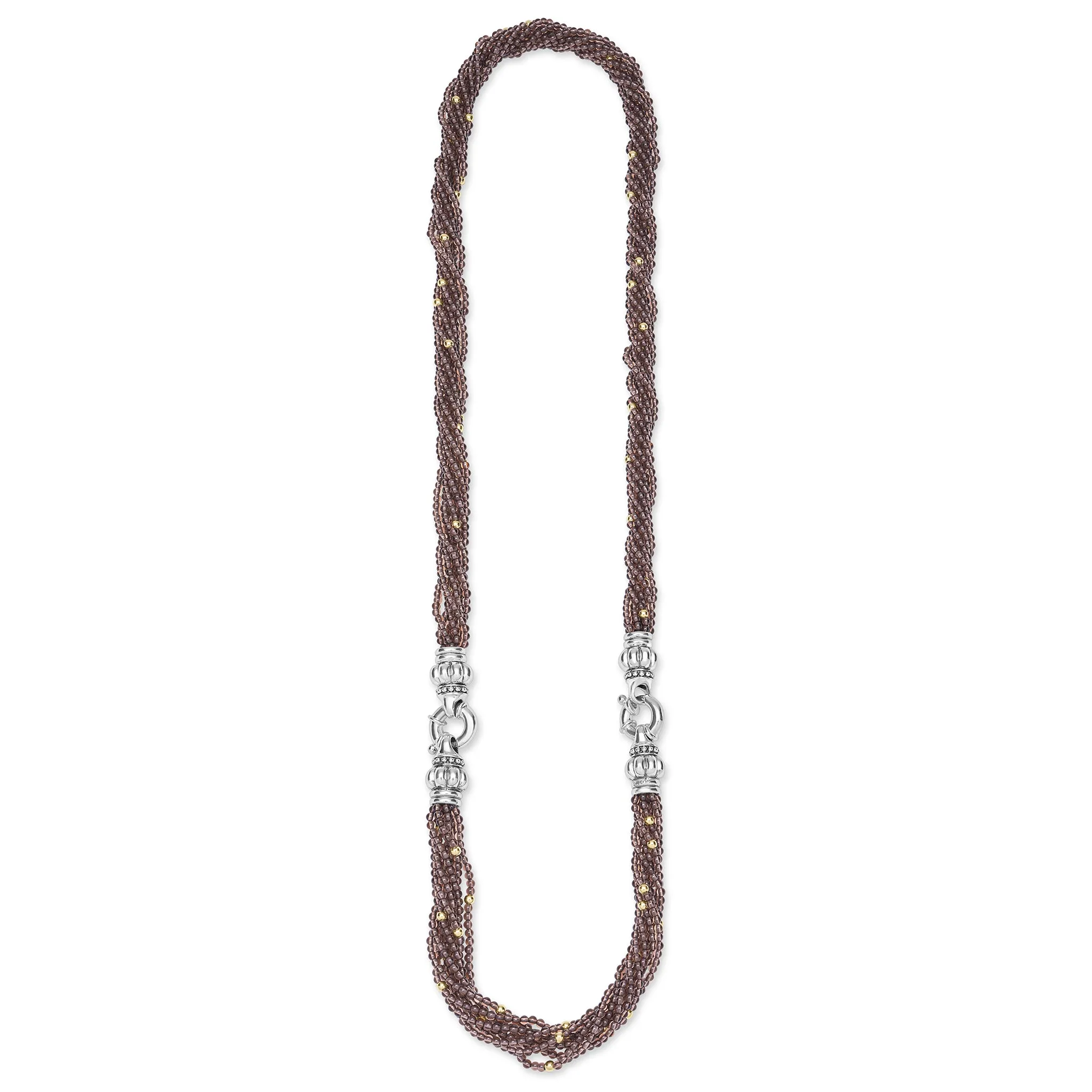 Caviar Icon 18K Gold Smokey Quartz Beaded Necklace sold by LAGOS product image thumbnail 2