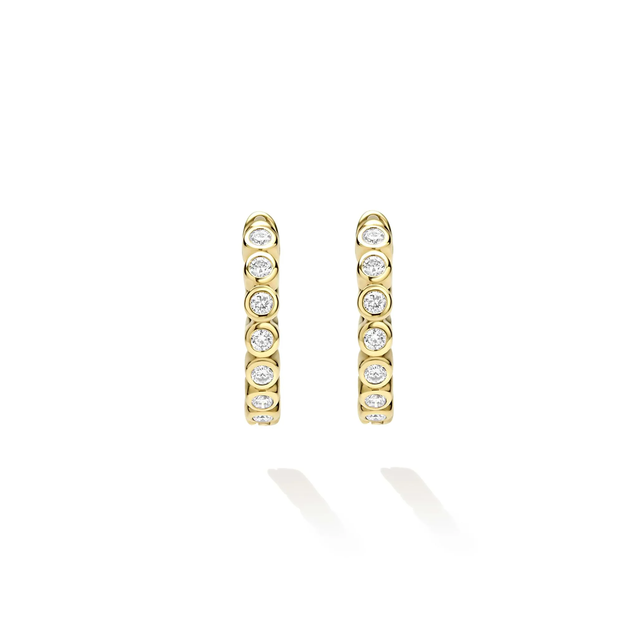 Caviar Gold 18K Gold Hoop Diamond Earrings sold by LAGOS product image thumbnail 2