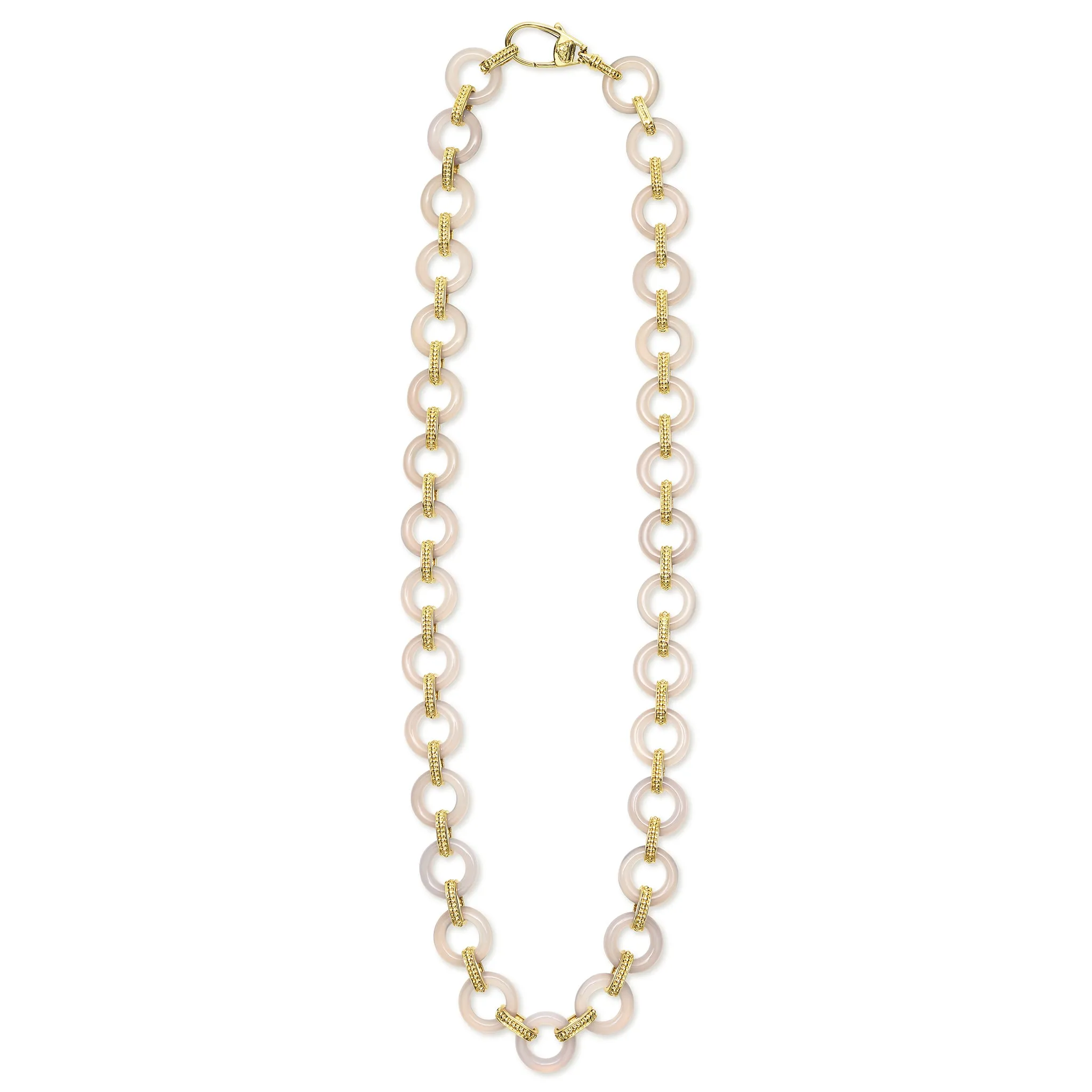 Caviar Gold Grey Agate and 18K Gold Caviar Link Necklace sold by LAGOS product image thumbnail 2