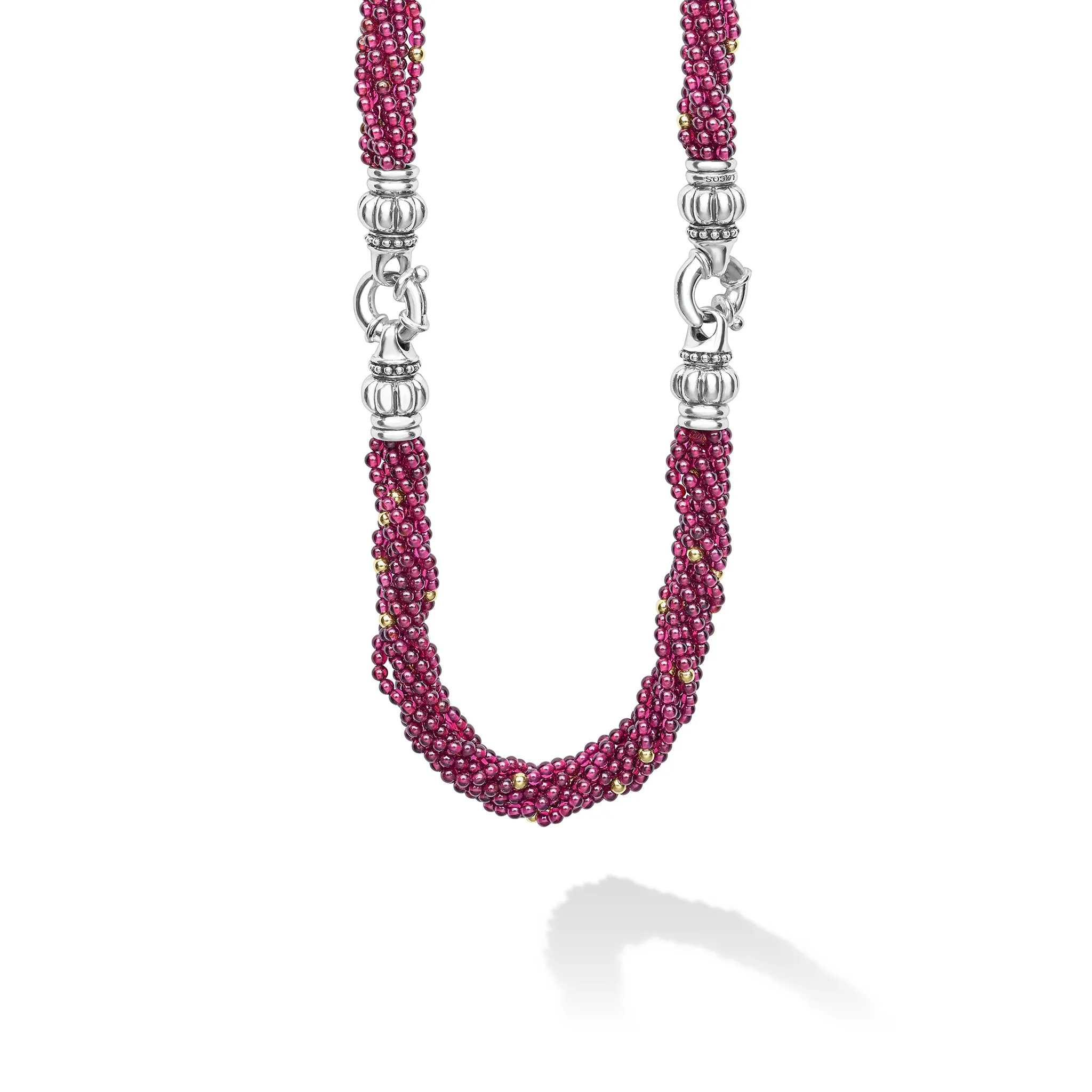 Caviar Icon 18K Gold Ruby Beaded Necklace sold by LAGOS