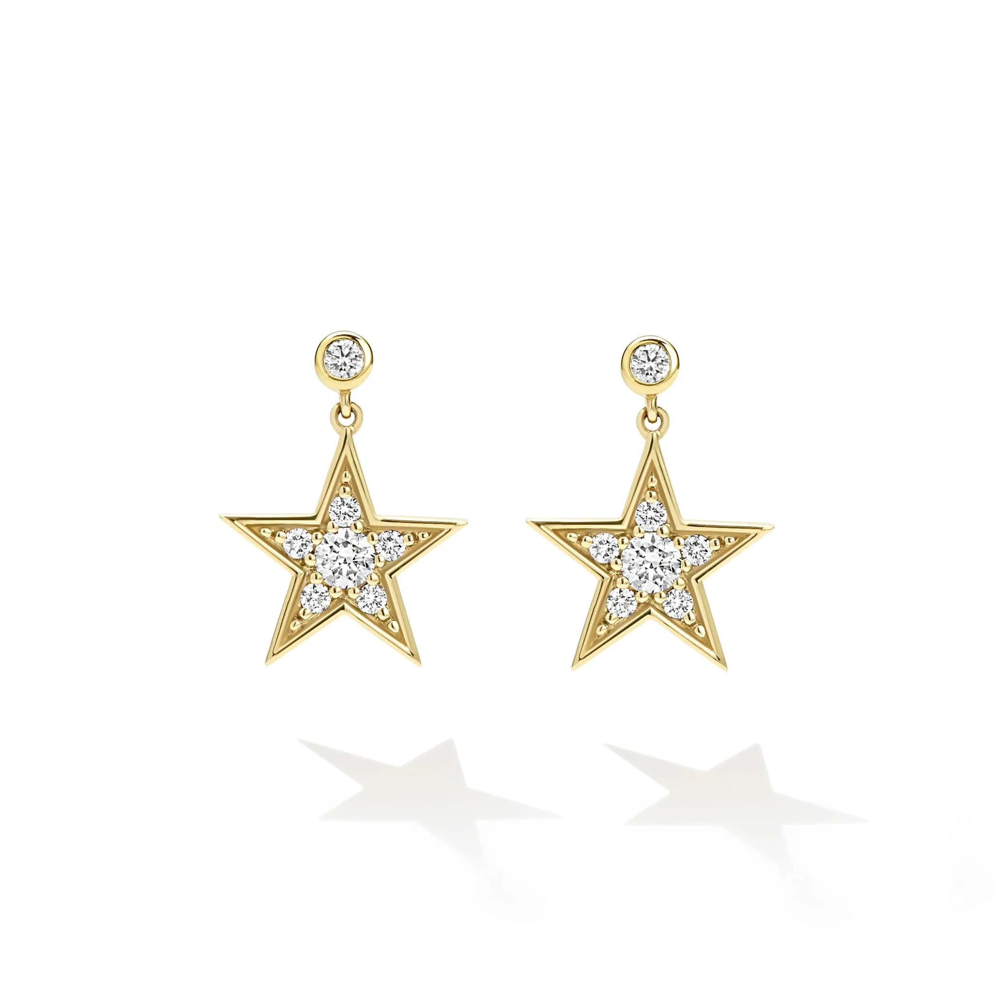 Caviar Gold 18K Caviar Gold Diamond Star Drop Earrings sold by LAGOS product image thumbnail 2