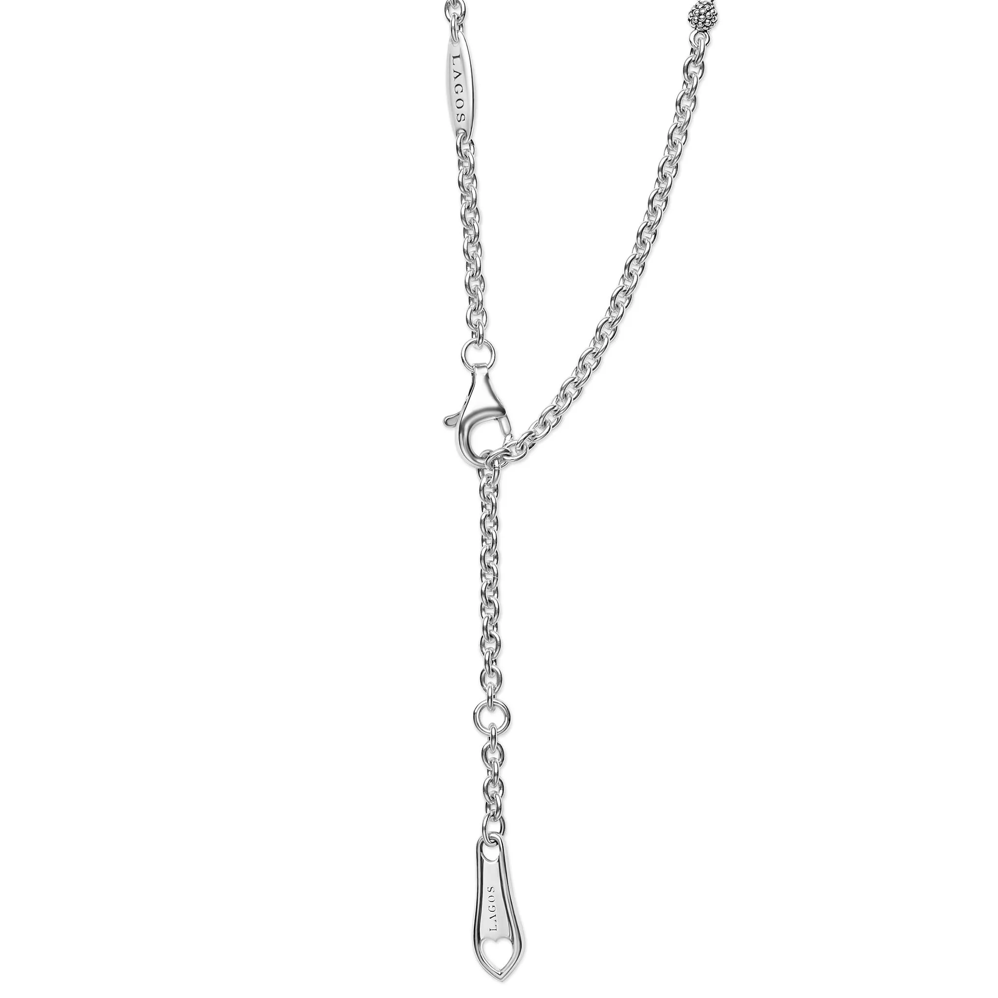 Signature Caviar Sterling Silver Heart Pendant Necklace sold by LAGOS product image thumbnail 5