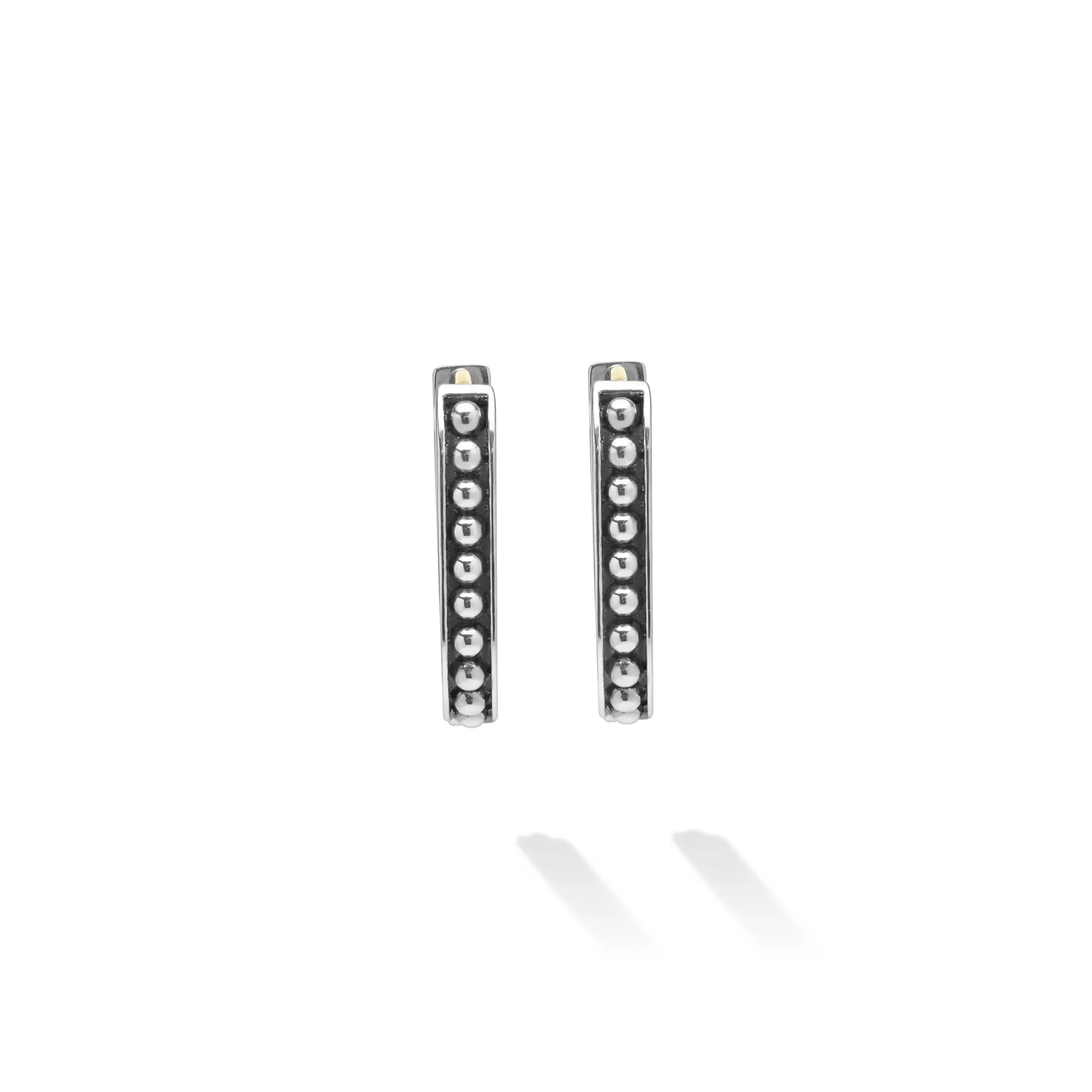 Signature Caviar Sterling Silver Caviar Beaded Huggie Earring sold by LAGOS product image thumbnail 4