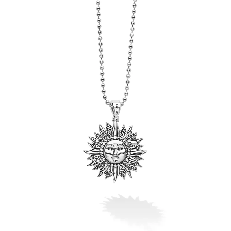 Rare Wonders Silver Sun Pendant Necklace sold by LAGOS