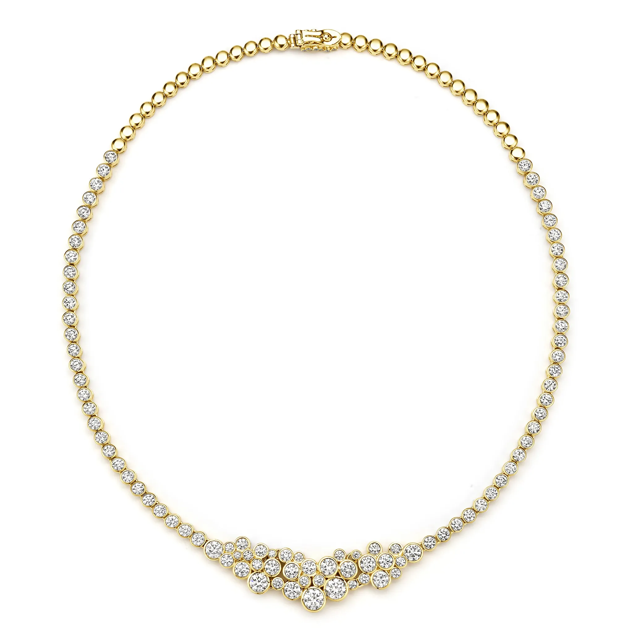 Fizz 18K Gold Cluster Diamond Statement Necklace (studio) sold by LAGOS product image thumbnail 3