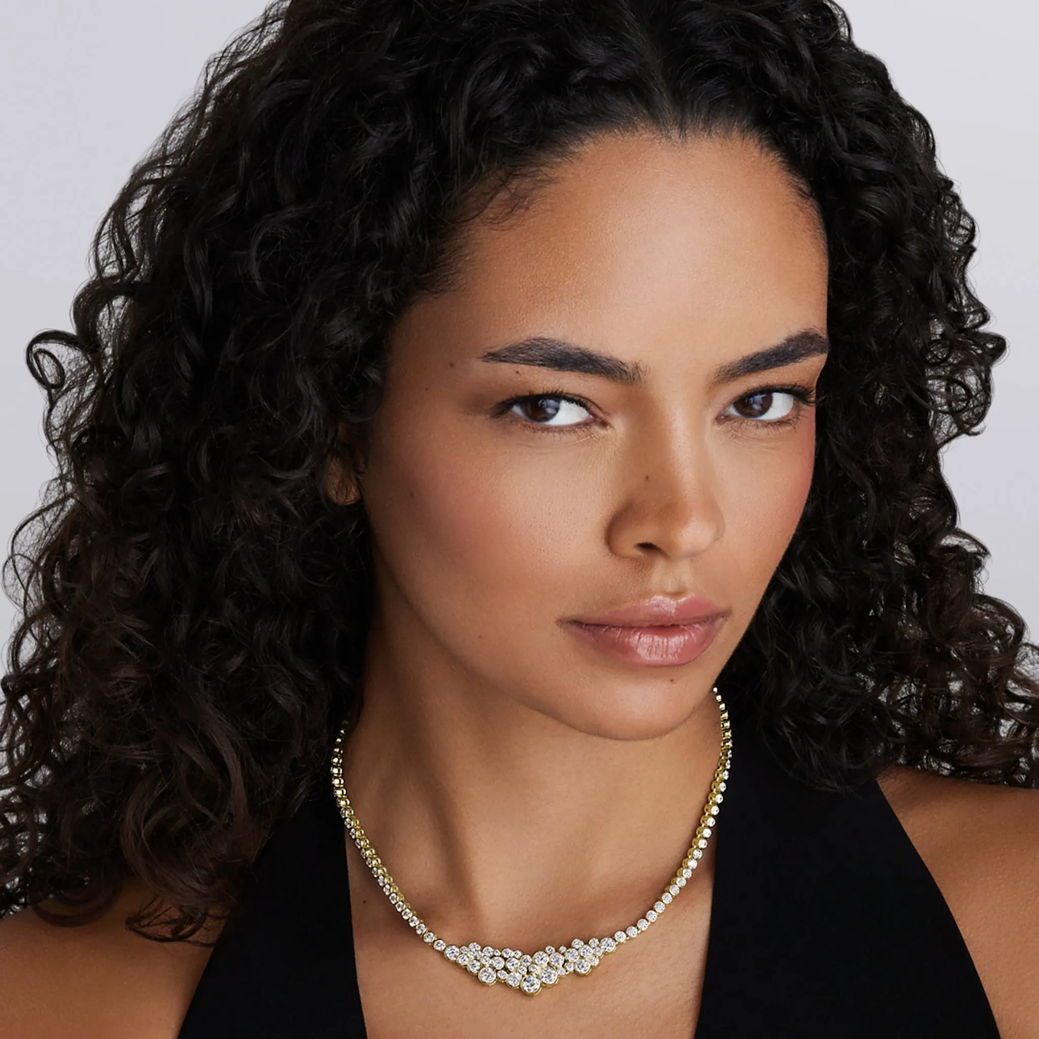 Fizz 18K Gold Cluster Diamond Statement Necklace (studio) sold by LAGOS product image thumbnail 2