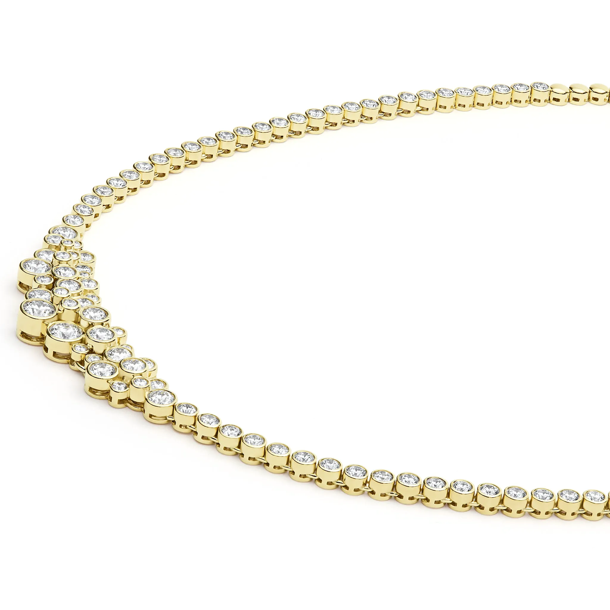 Fizz 18K Gold Cluster Diamond Statement Necklace (studio) sold by LAGOS product image thumbnail 4