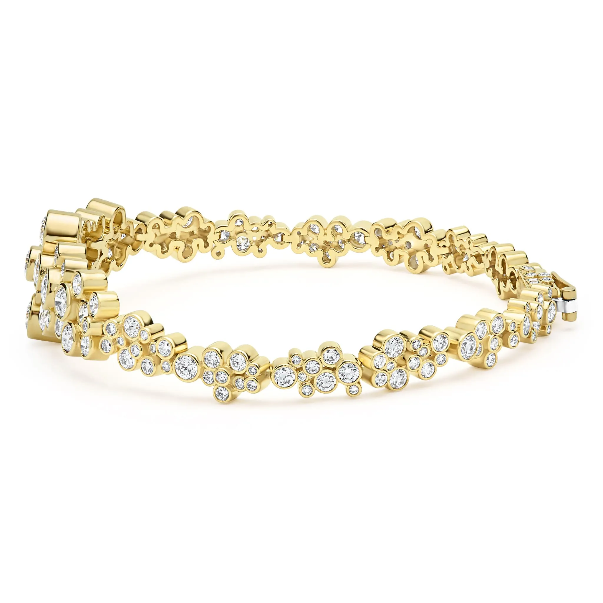 Fizz 18K Gold Cluster Diamond Statement Bracelet sold by LAGOS product image thumbnail 2