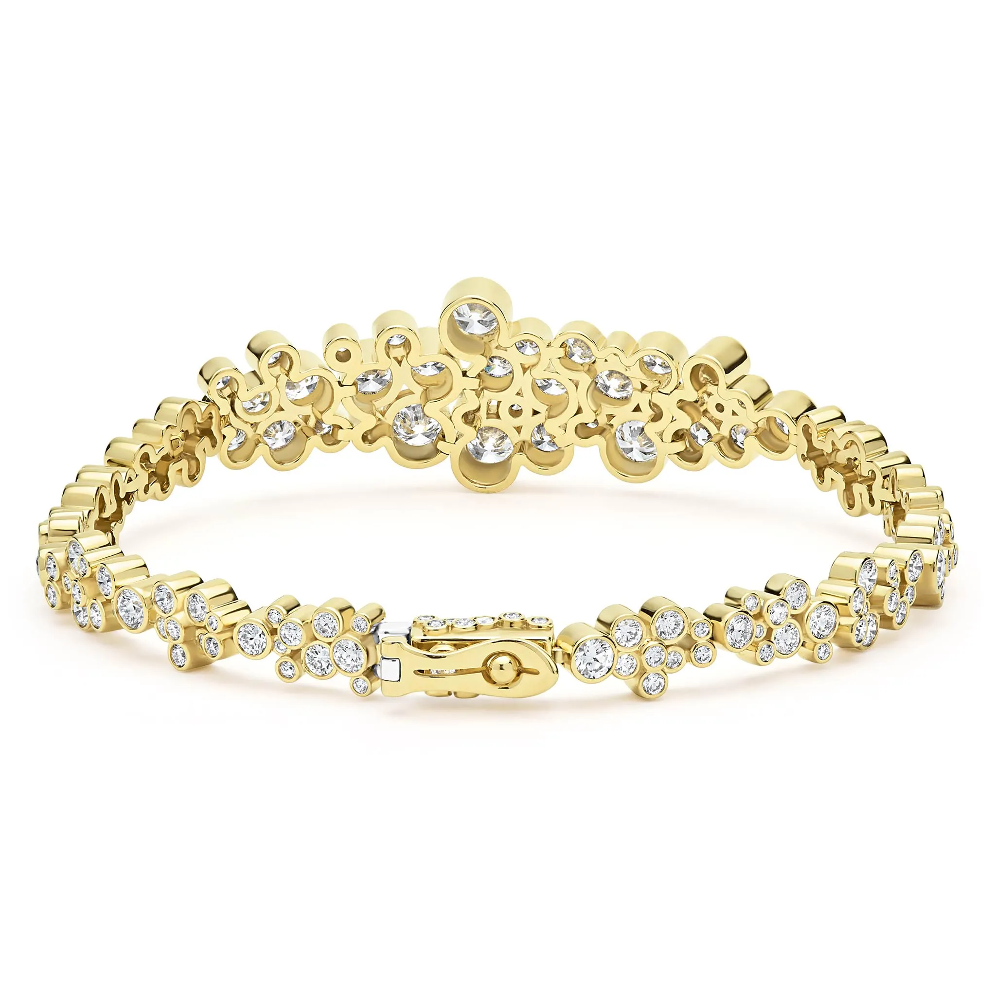 Fizz 18K Gold Cluster Diamond Statement Bracelet sold by LAGOS product image thumbnail 3
