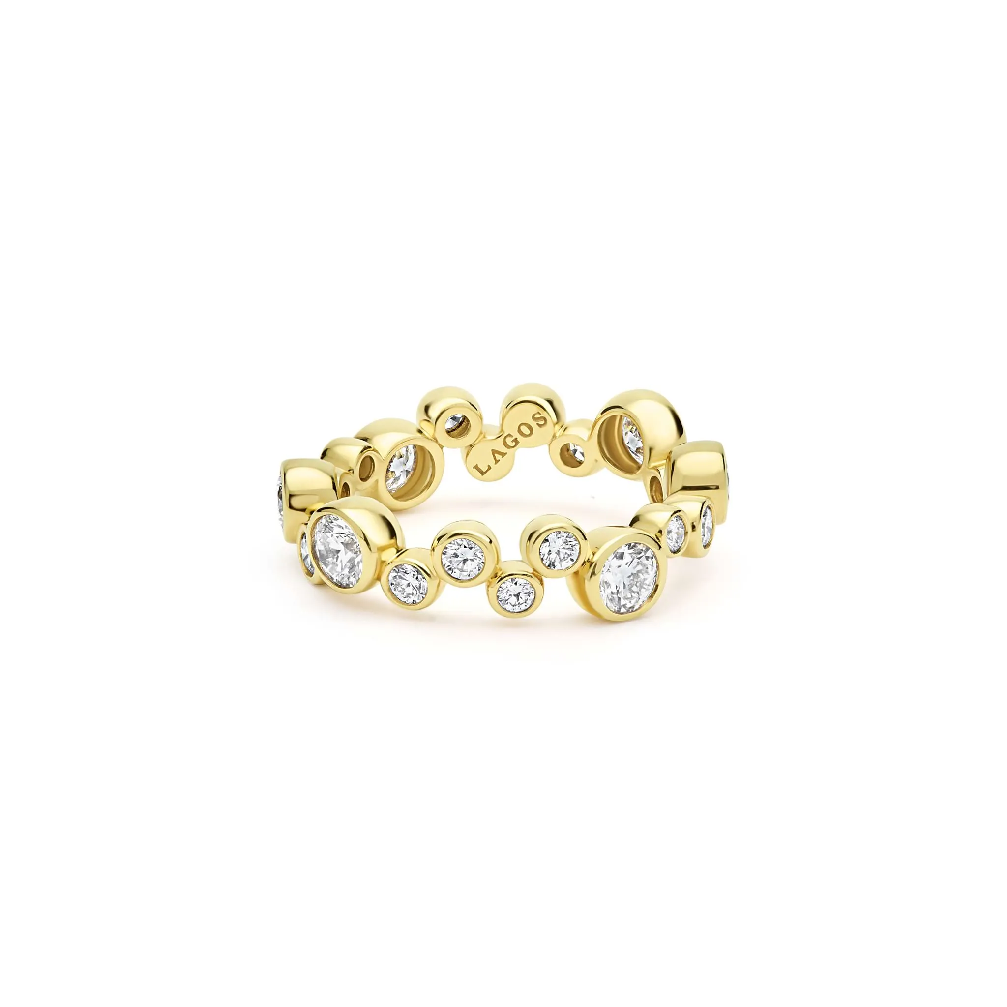 Fizz 18K Gold Diamond Stacking Ring sold by LAGOS product image thumbnail 3