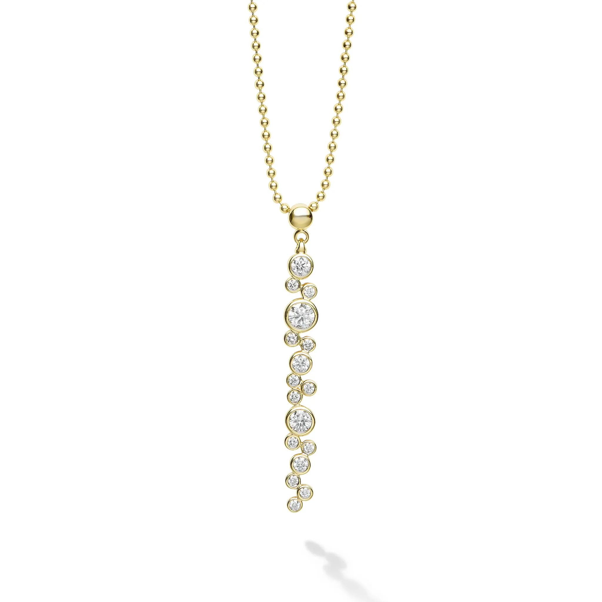 Fizz 18K Gold Seventeen Diamond Linear Necklace sold by LAGOS