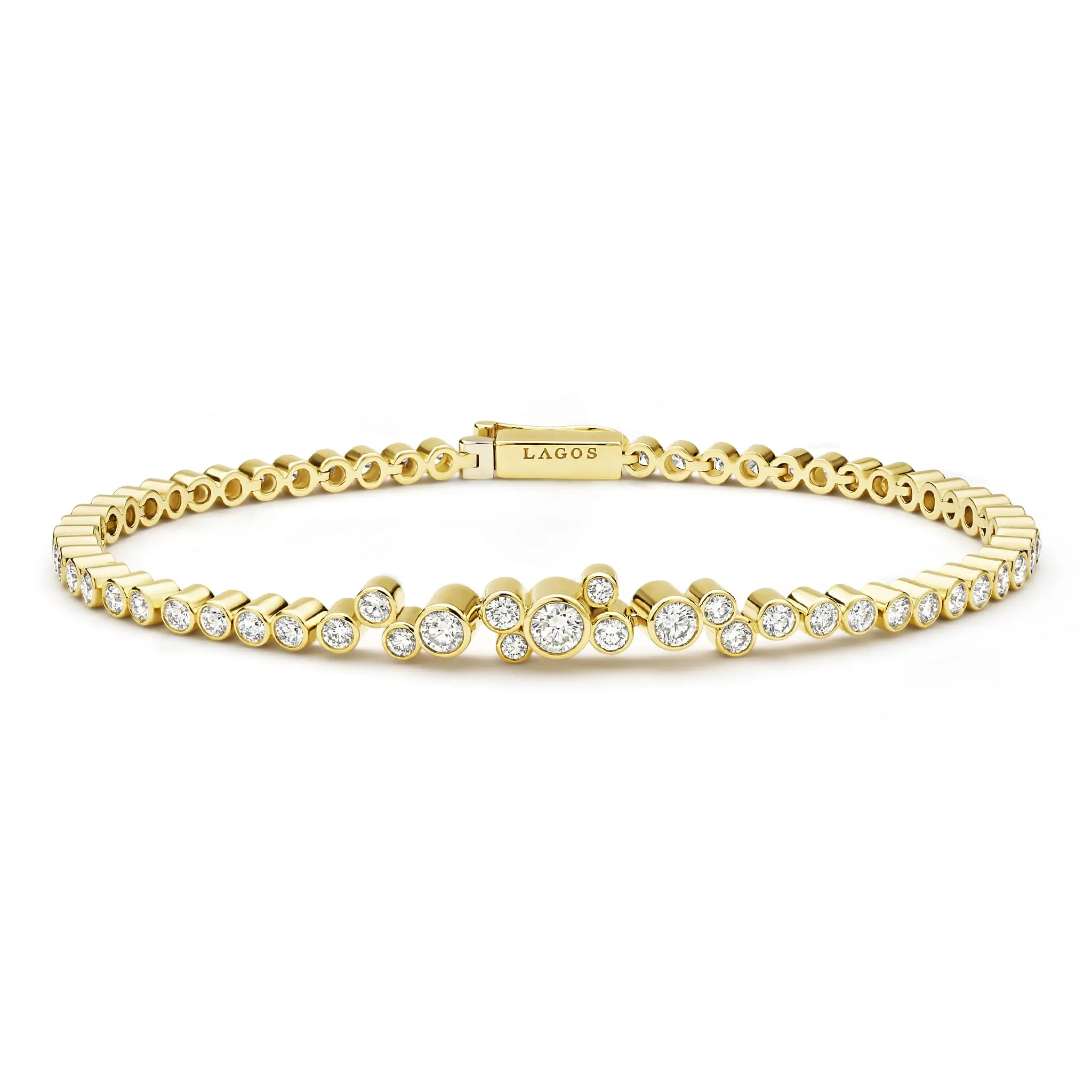 Fizz 18K Gold Diamond Tennis Bracelet sold by LAGOS