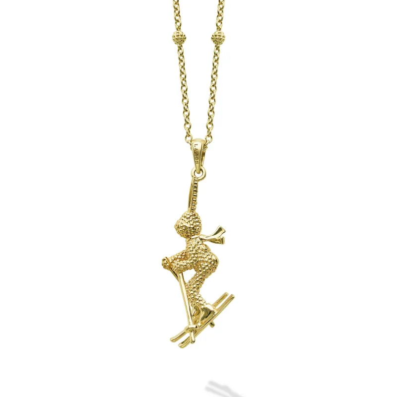 Rare Wonders 18K Gold Ski Karat Pendant Necklace sold by LAGOS