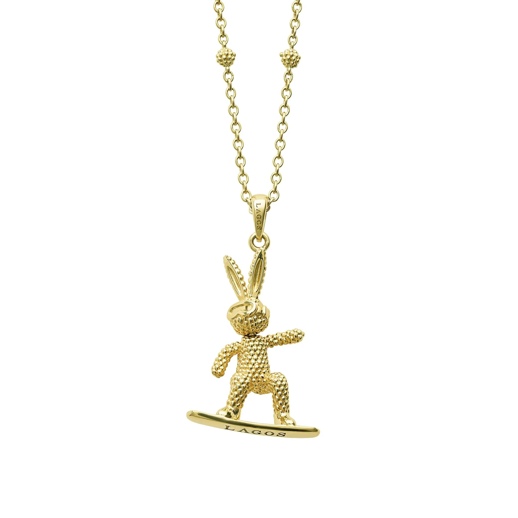 Rare Wonders 18K Gold Snowboard Karat Pendant Necklace sold by LAGOS