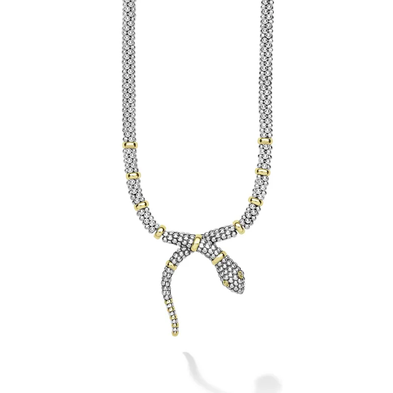 Rare Wonders Two-Tone Snake Necklace sold by LAGOS