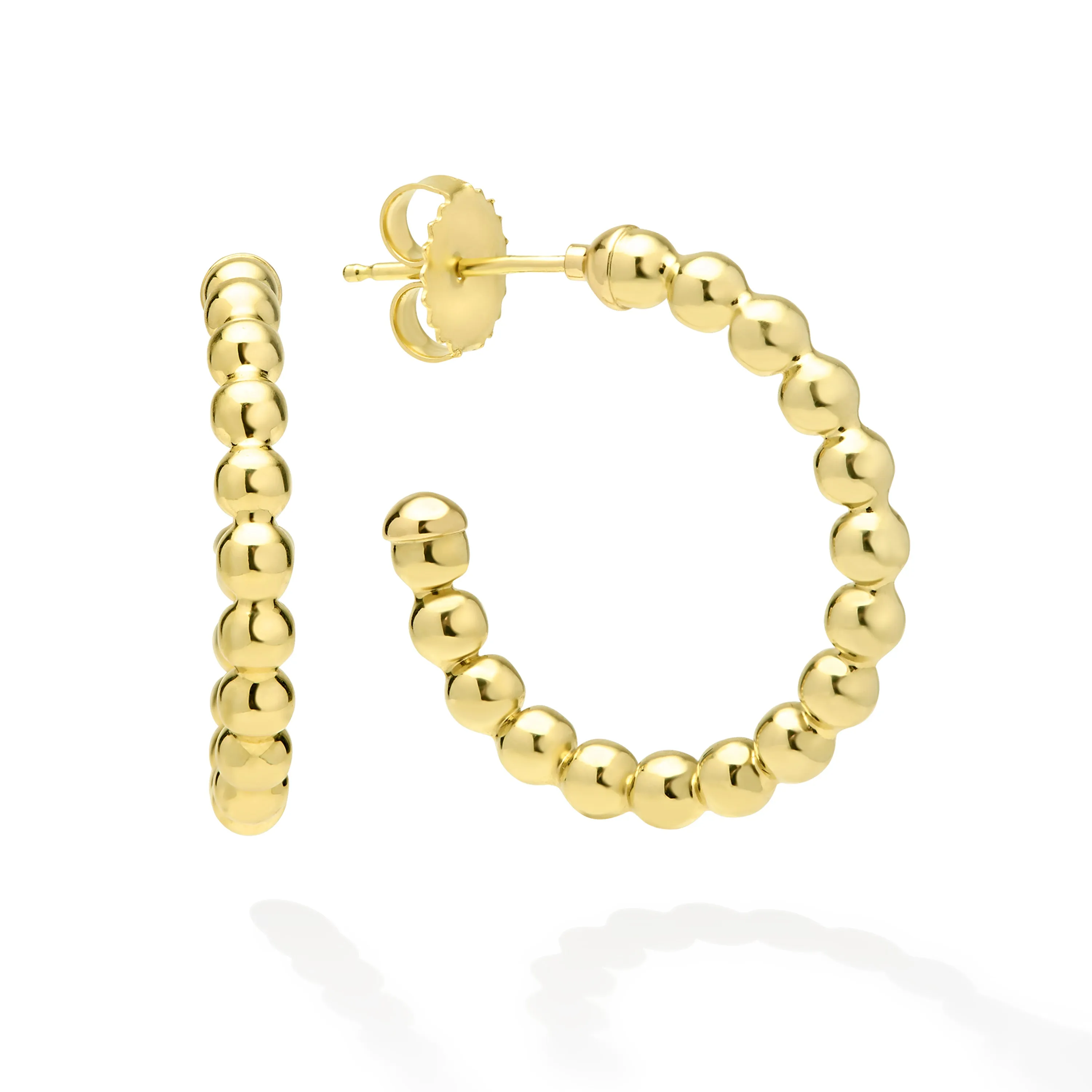 Caviar Gold 18K Gold Caviar Beaded Hoop Earrings sold by LAGOS